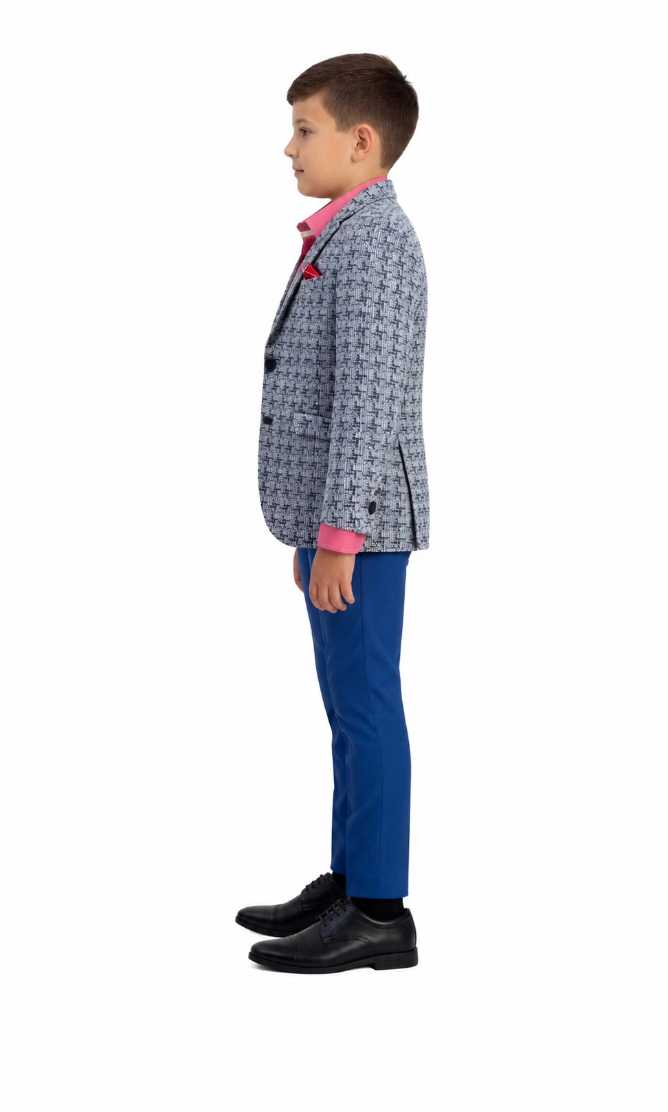 Elie Balleh Boys Slim Fit Boys' Houndstooth Blazer
