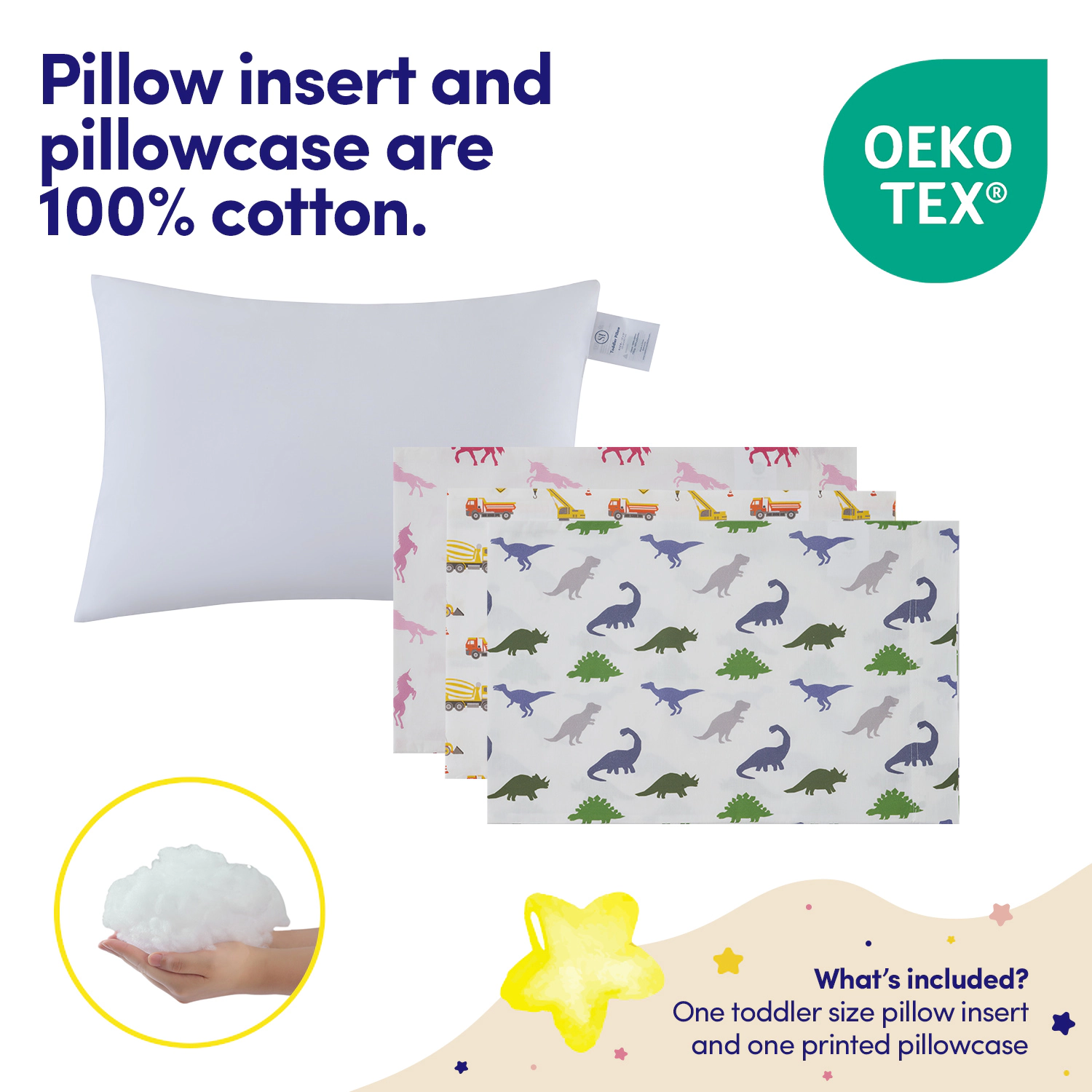 Sweet Home Collection Kids' 13"x18" Pillow & Printed Pillowcase