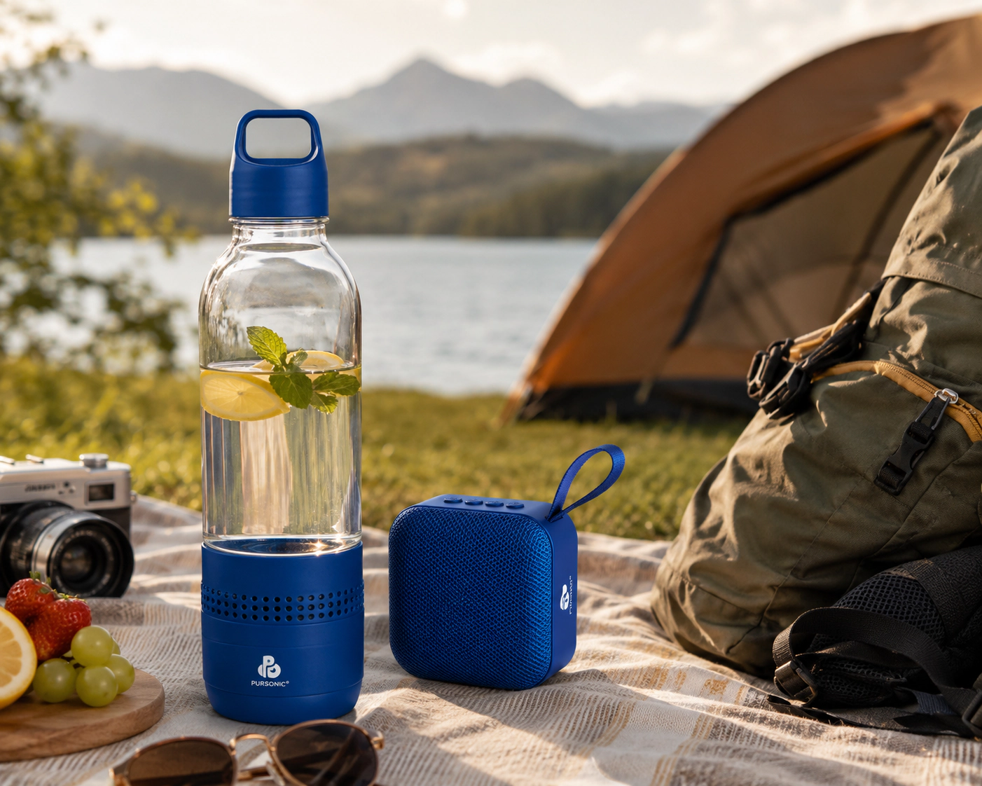 Pursonic Unisex Wireless Hydration & Sound Bundle – 2-in-1 Water Bottle Speaker & Portable Wireless Speaker