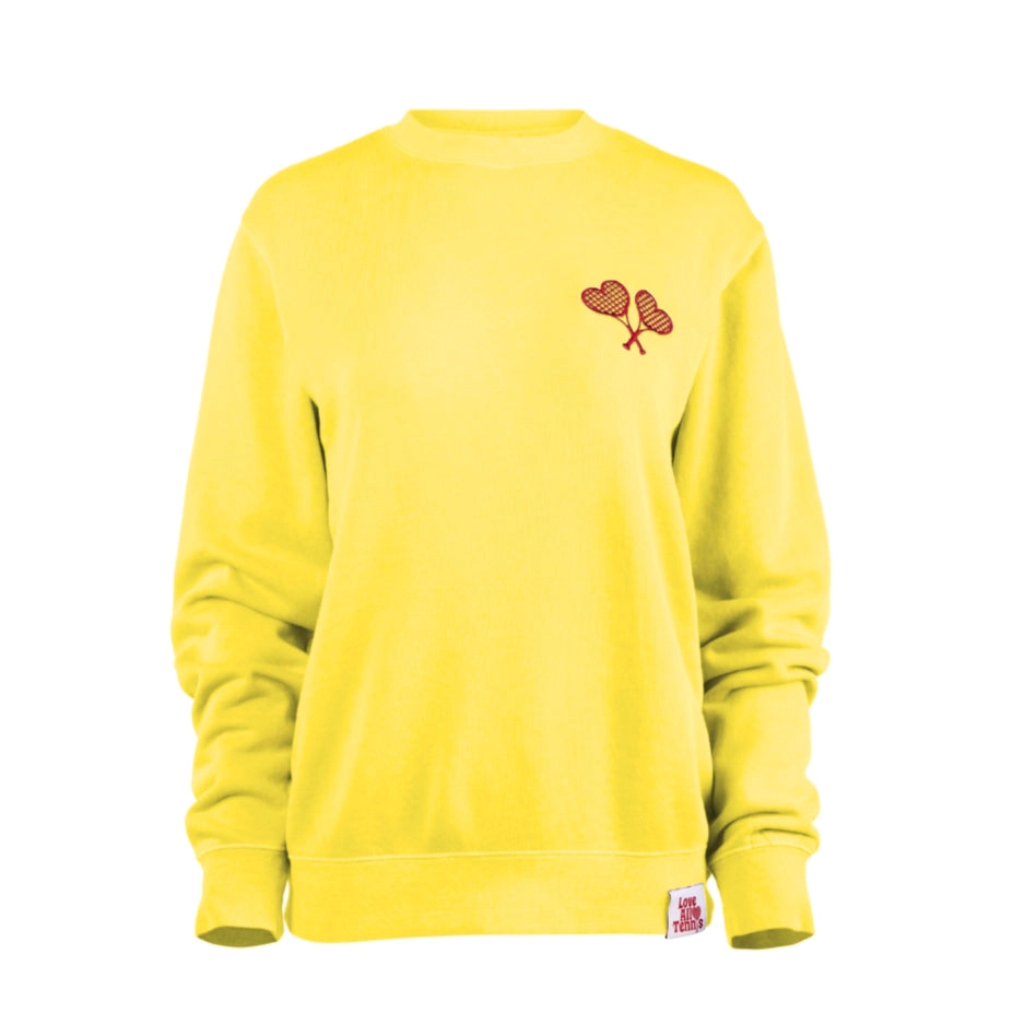 Love All Core Women's Pigment-Dyed Yellow Fay Crewneck Sweatshirt