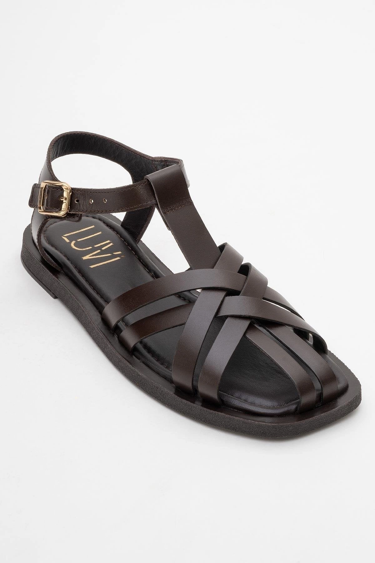 Forever & Always Womens Andres Leather Sandals