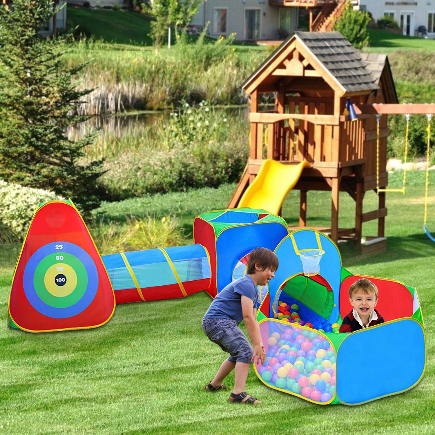 GBruno Pop-Up Playhouse Tent Set