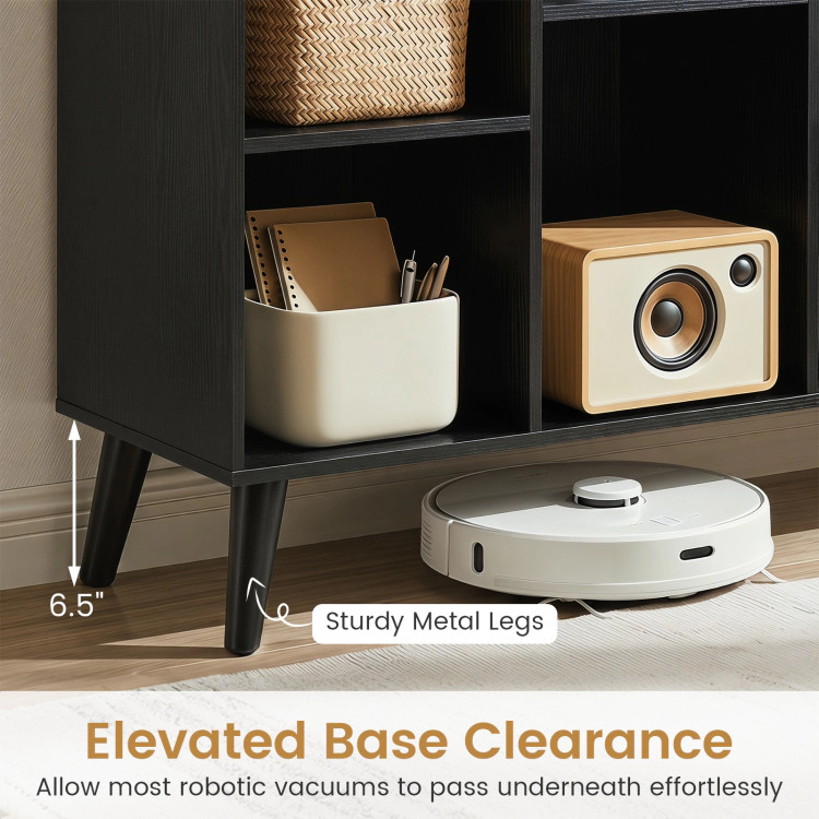 Hivvago 8-Cube Bookcase with Raised Support Legs for Living Room