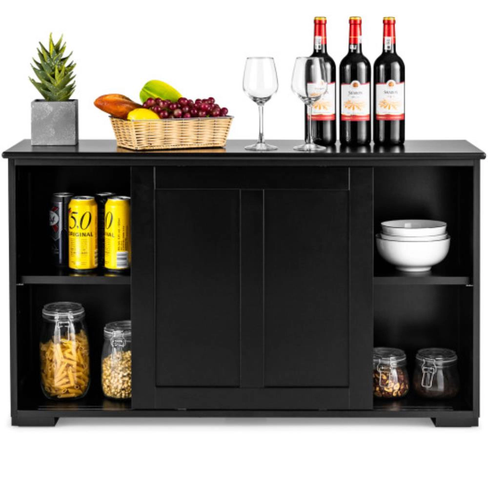 Hivvago Kitchen Storage Cupboard Cabinet With Sliding Door