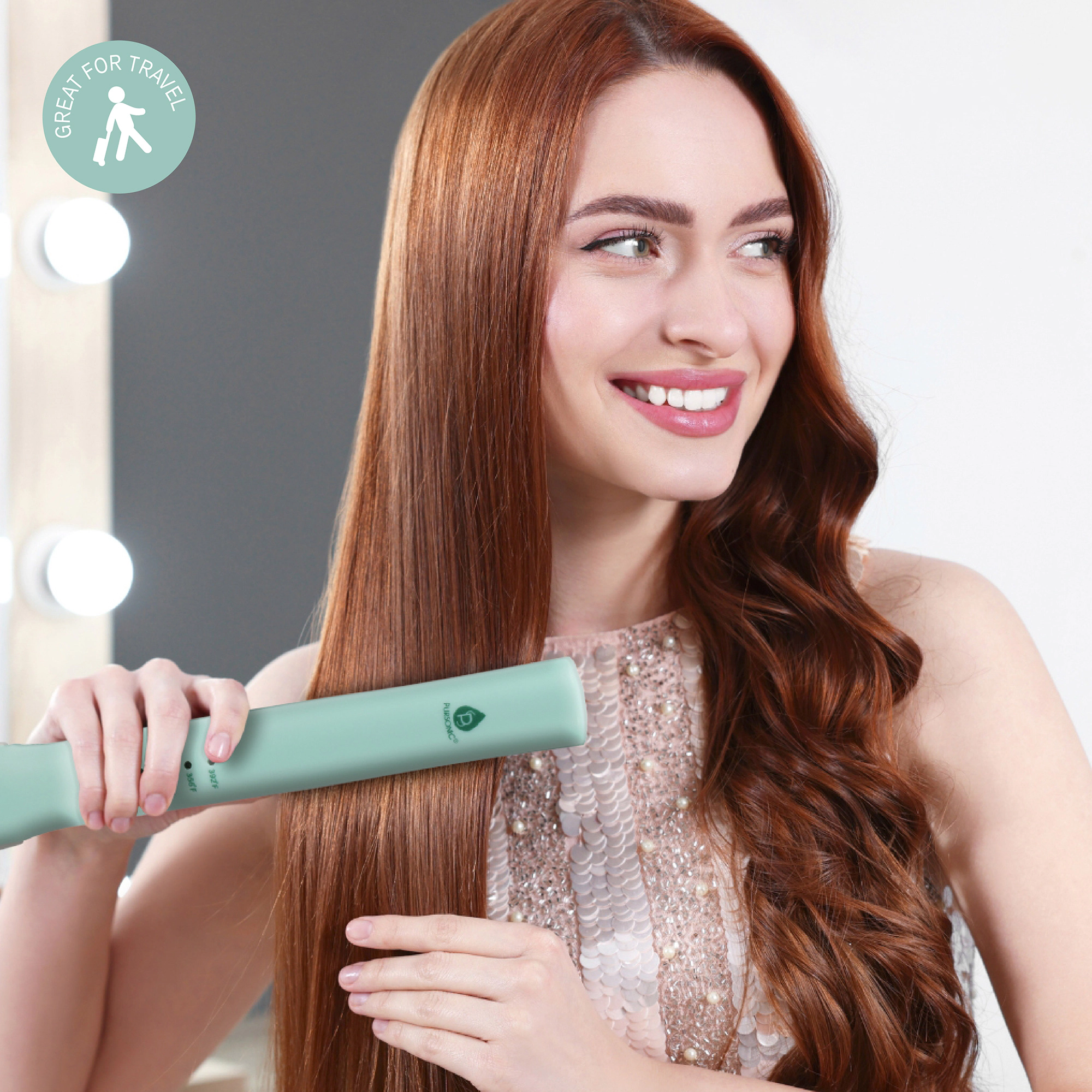Pursonic Women's Rechargeable Cordless Ceramic Hair Straightener