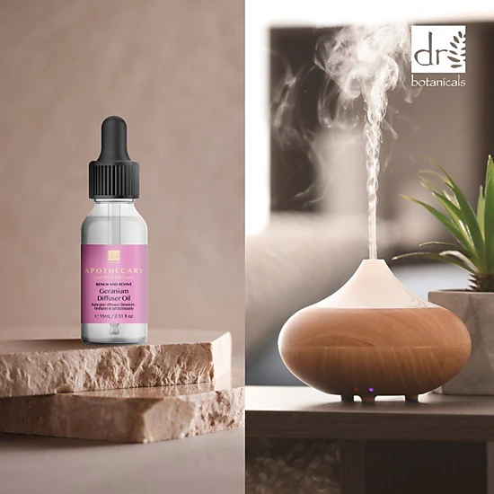 Dr Botanicals Renew & Revive Geranium Diffuser Oil 15ml, Color: N