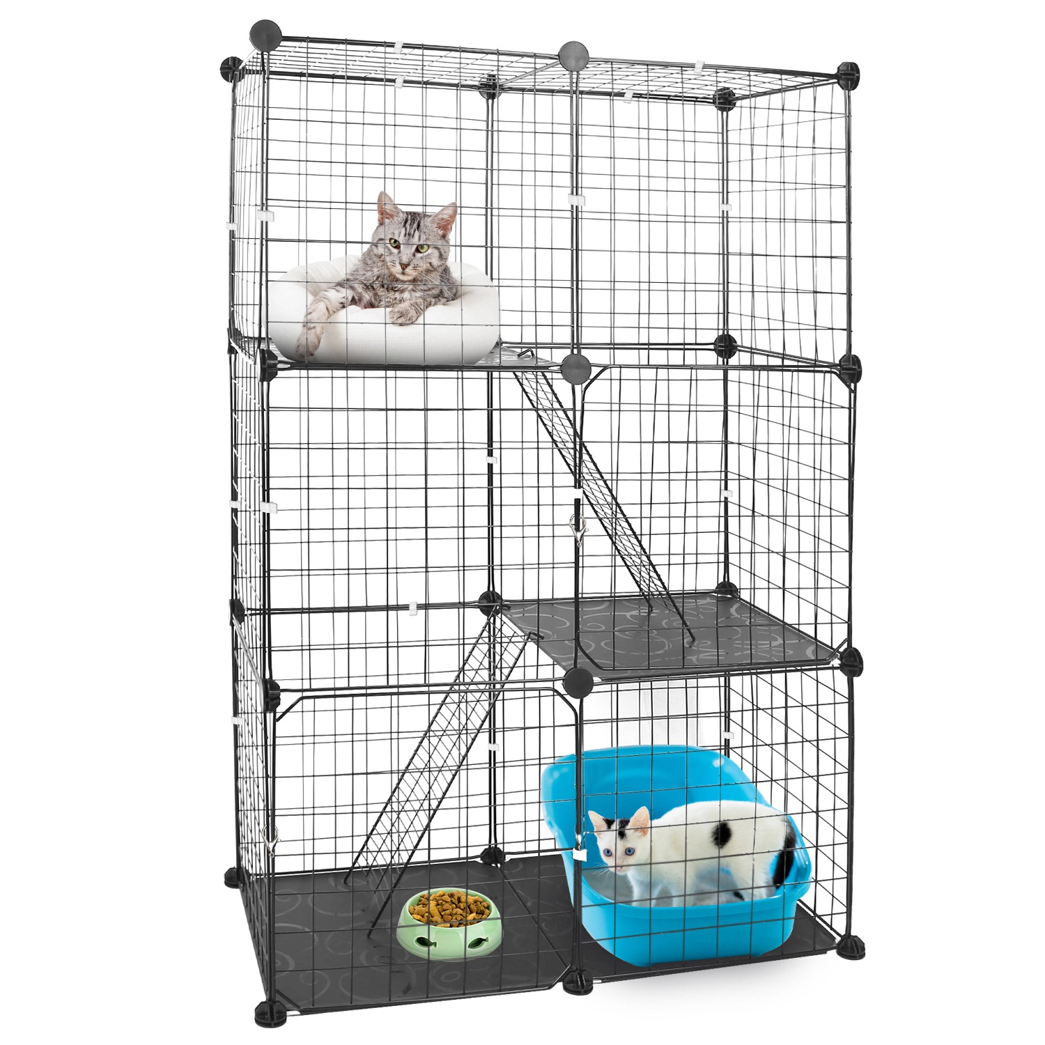 GBruno 3-Tier Metal Cat Playpen Cage