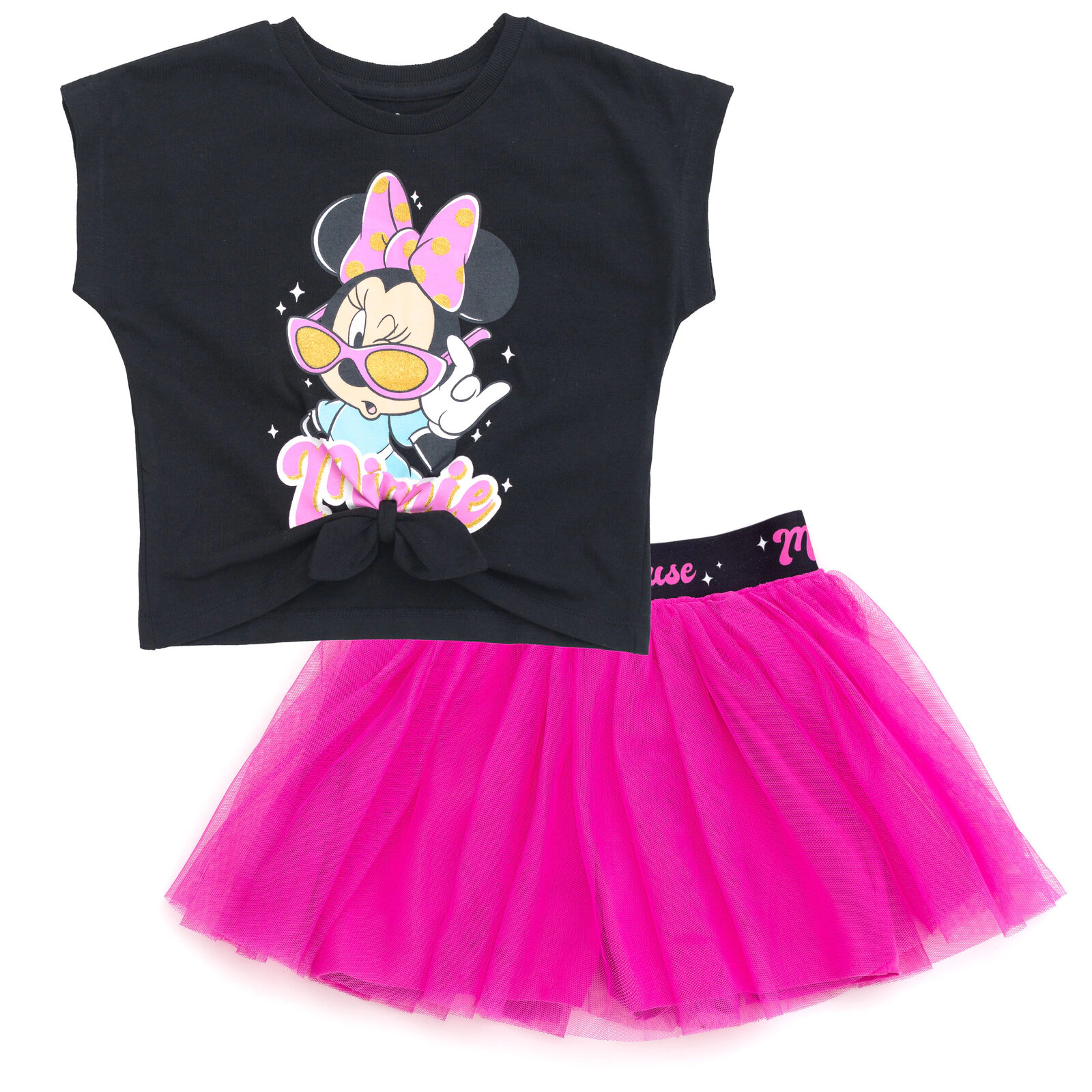 Disney Girls' 2-Piece T-Shirt and Tutu Skort Set