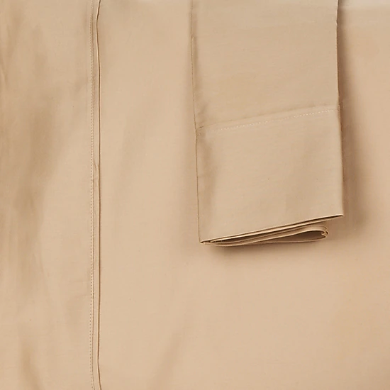 Castle Hill Premium Lightweight 440 Thread Count Cotton Sateen 4 Pieces Sheet Set King Taupe