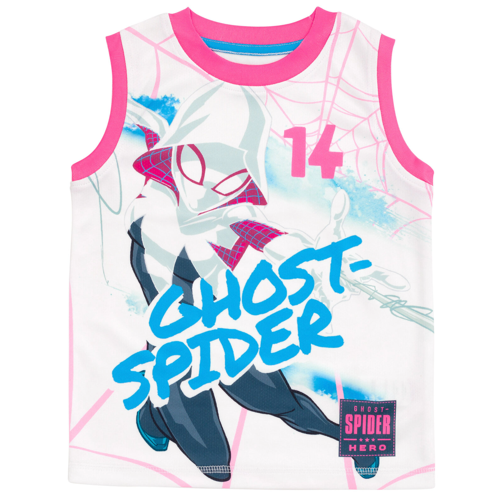 Marvel Spider-Verse Girls' Athletic 2-Piece Tank Top and Shorts Set