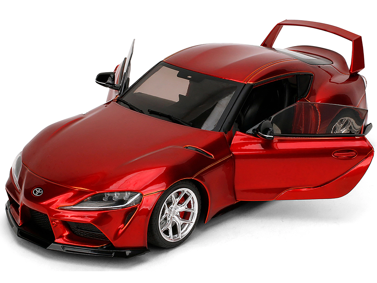 Jada Toyota GR Supra Red Metallic "Pink Slips" Series 1/18 Diecast Model Car by Jada