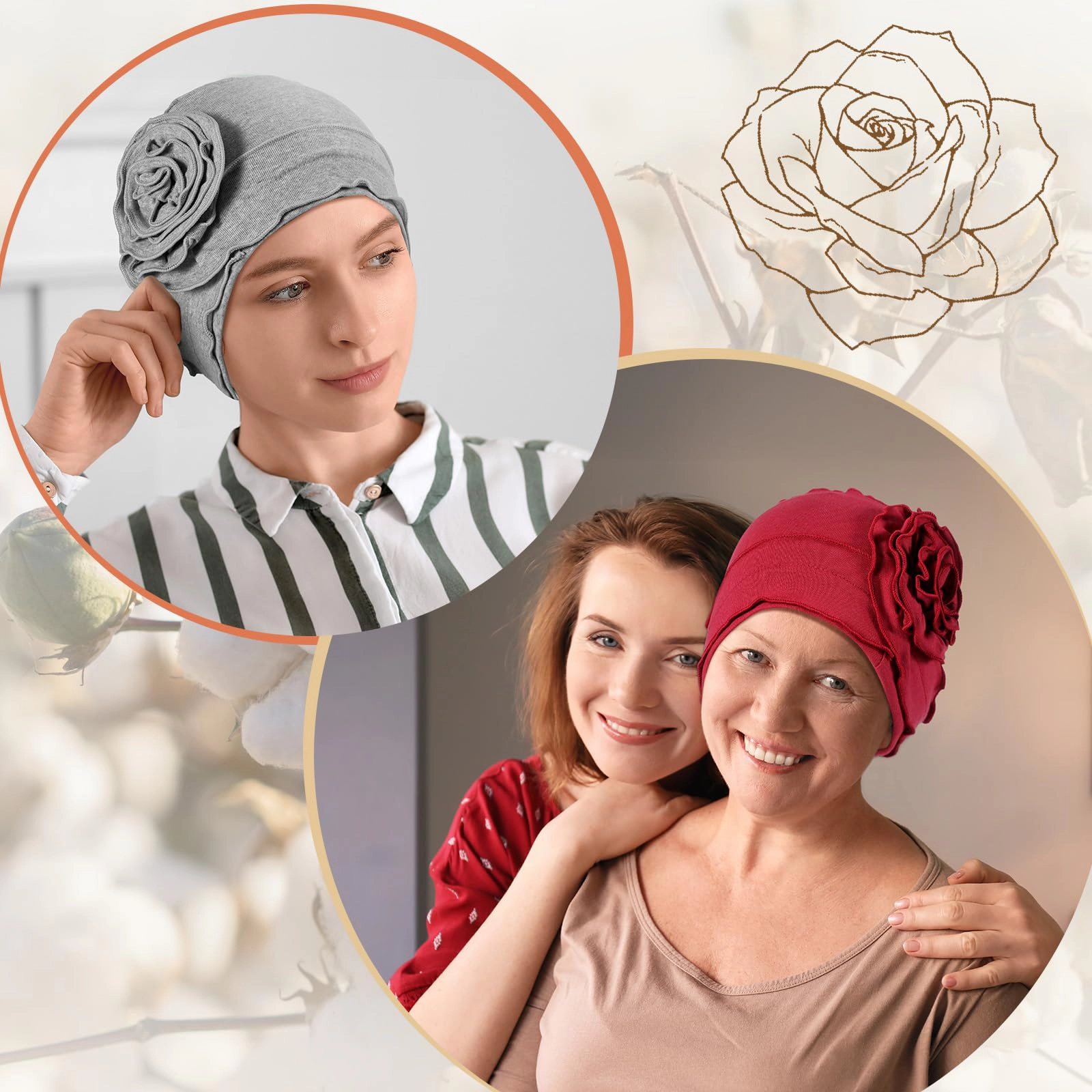 PIGFDK 6ton Chemo Headwear For Women Turban Beanie