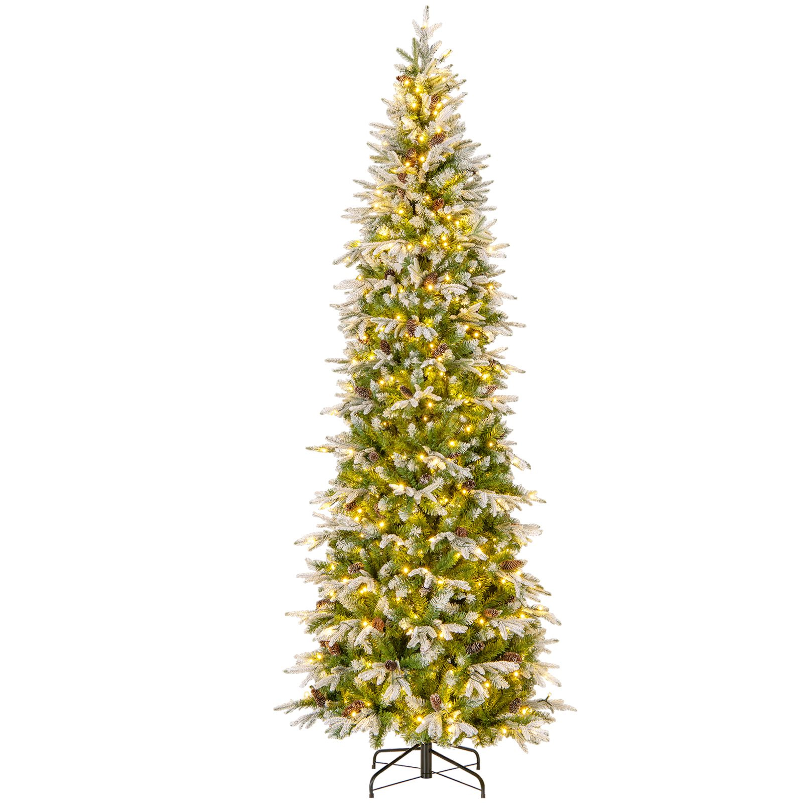 SlickBlue Green and White Artificial Christmas Tree for Home