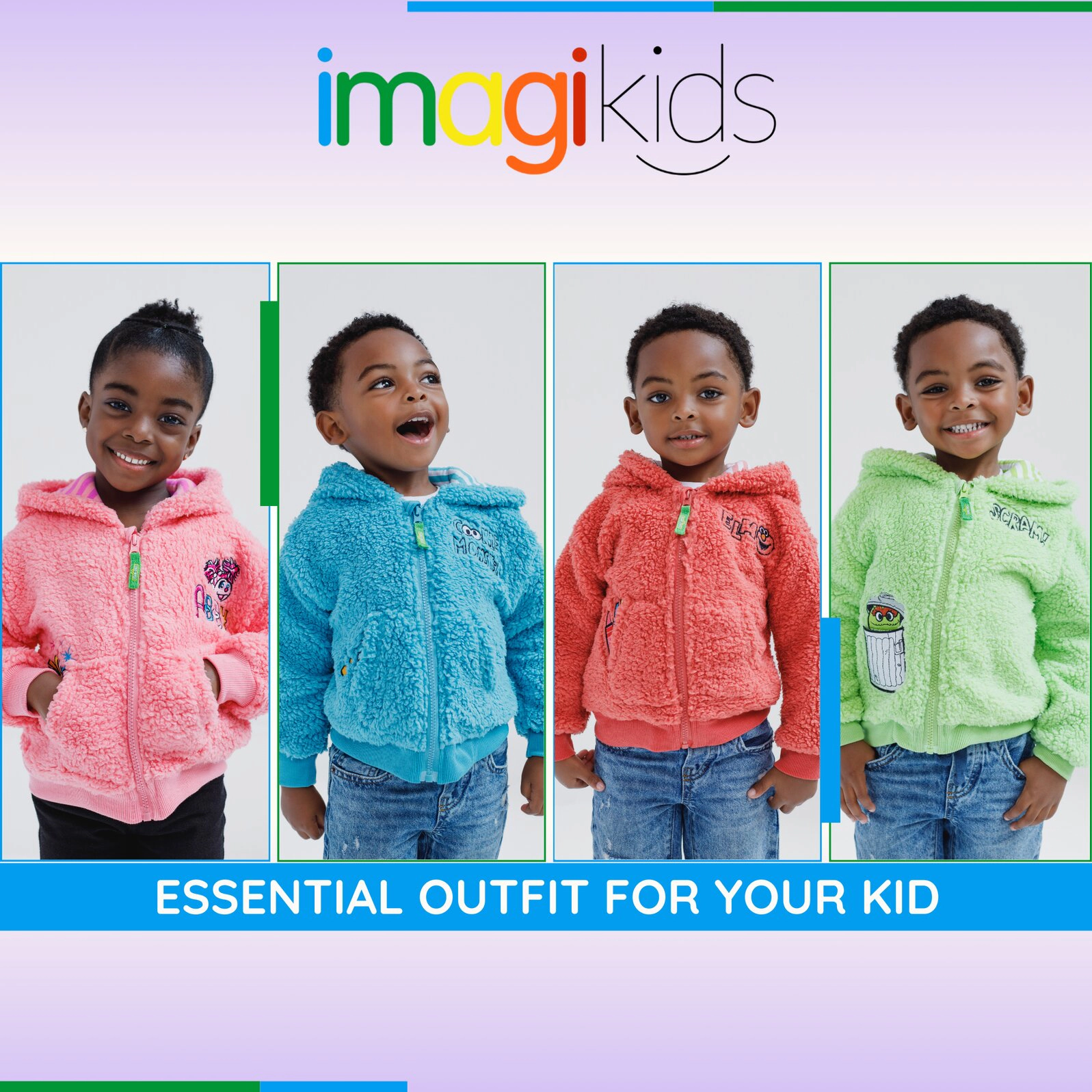 Sesame Street Cosplay Fleece Zip-Up Hoodie