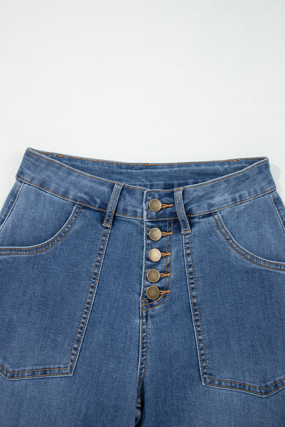 Threaded Pear Women's Aleah Waist Wide Leg Jeans