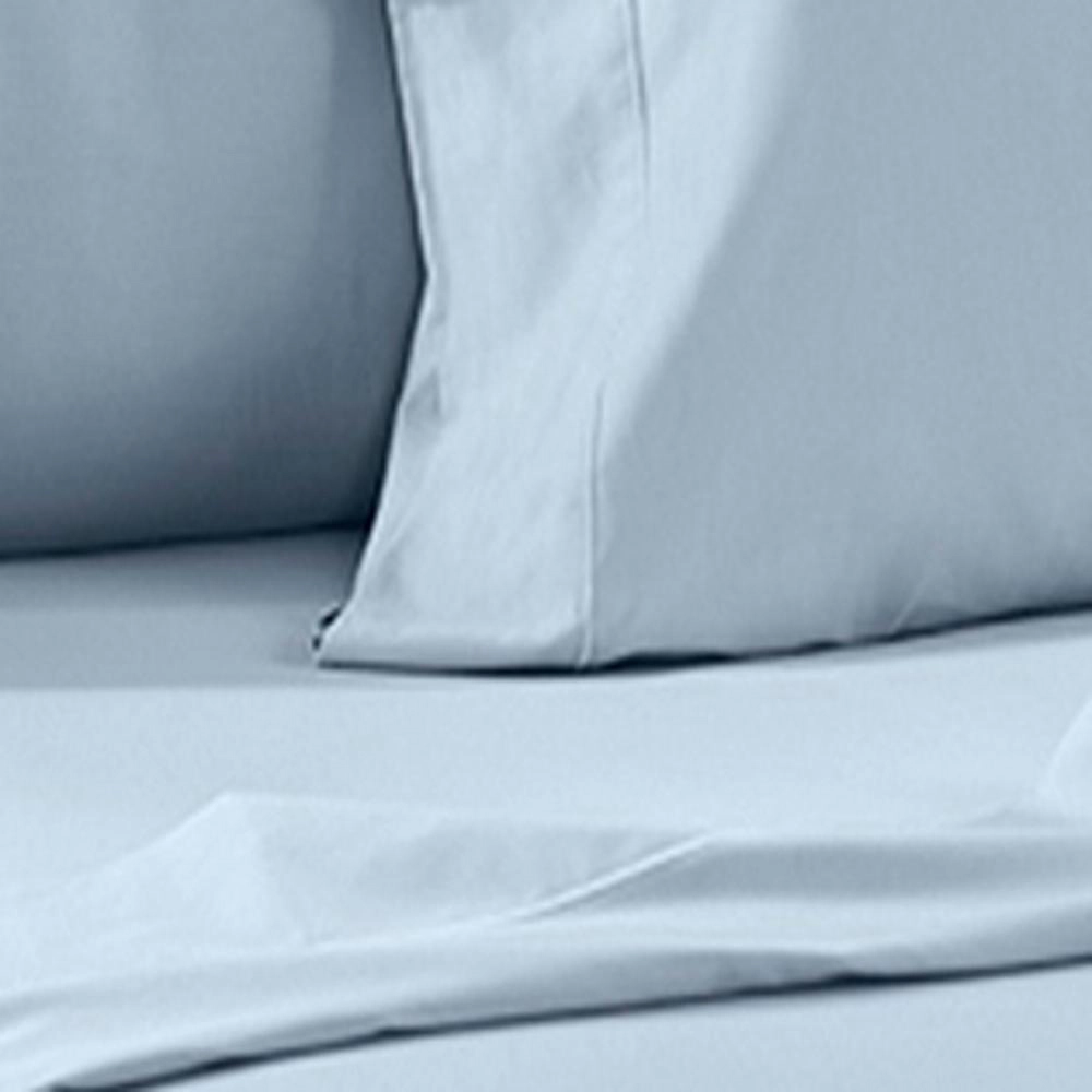 Perthshire Platinum Concepts 1200 Thread Count Solid Sateen Sheet 4 Piece Set Queen Lite Blue