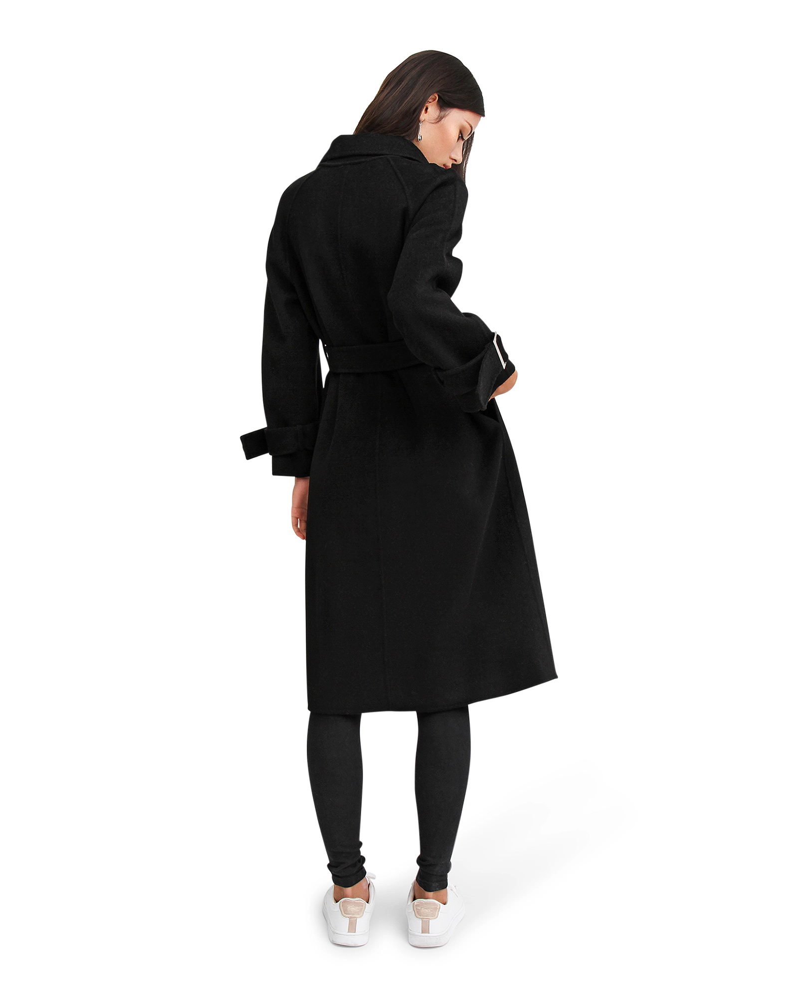Belle & Bloom Womens Shore To Belted Wool Coat