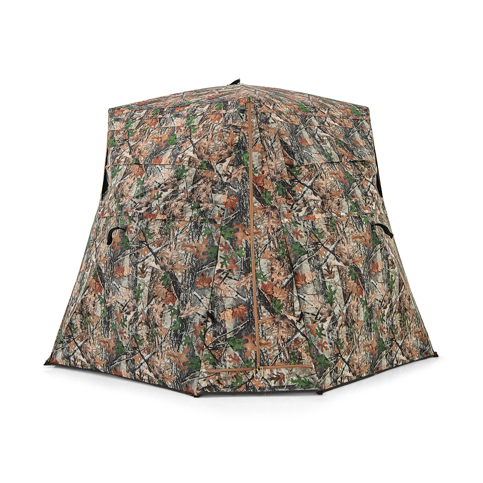 SUGIFT 360° One Way See Through Ground Hunting Blind Tent with Sliding Windows 69-in Tall Camouflage