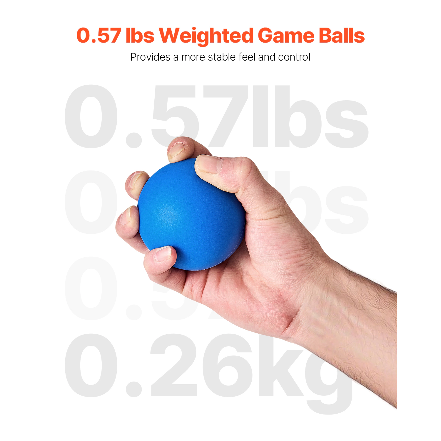 HONGGE Arcade Roll & Score Game Ball Replacement Set, 4-Pack 2.6-Inch PVC Rolling Balls for Skee Ball Machines, Blue