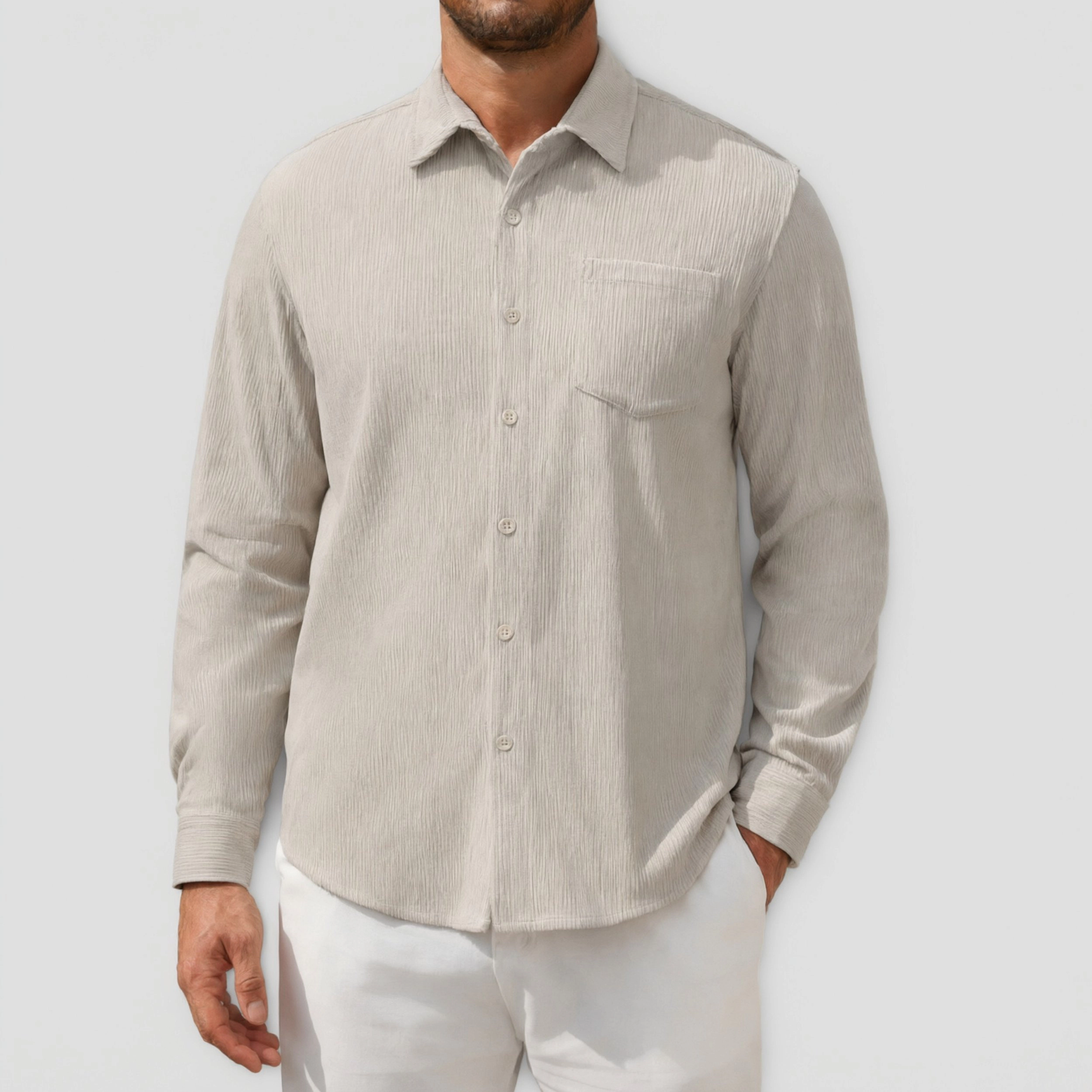 COOFANDY Men's Corduroy Button Down Shirt Jacket with Chest Pocket