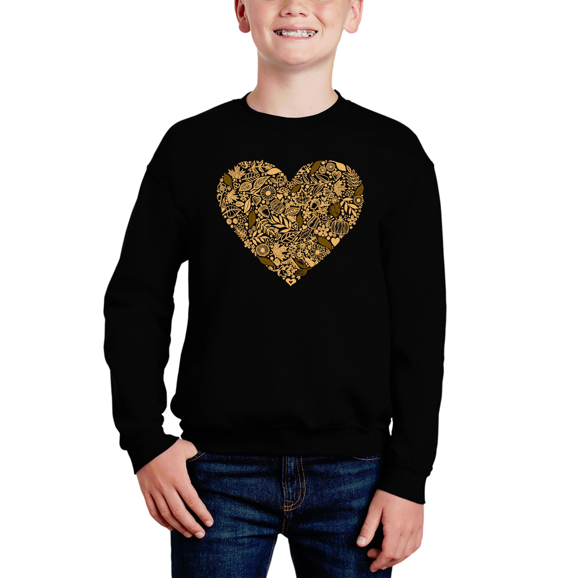 LA Pop Art Boy's Word Sweatshirt - Fall Vibes