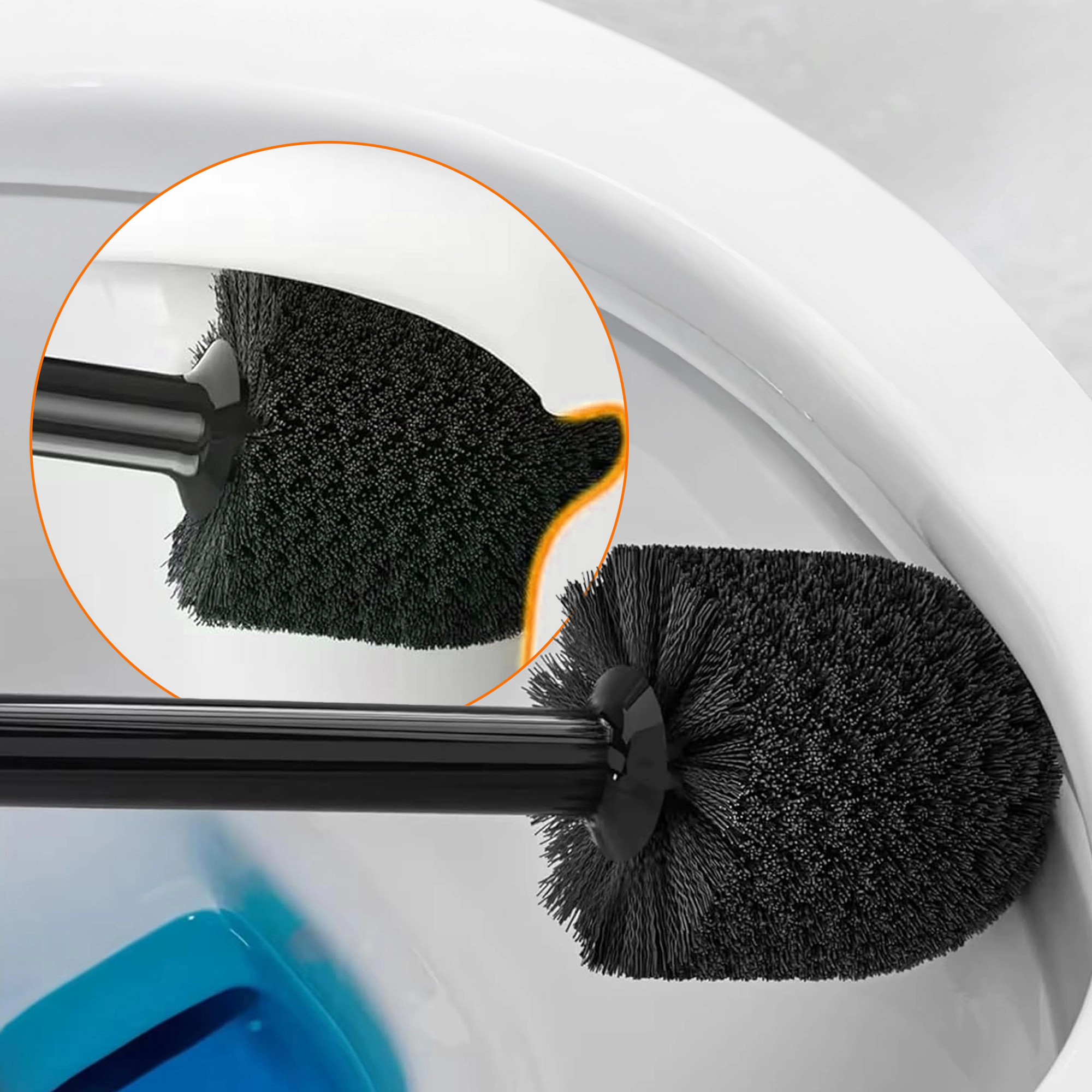 Cheer Collection Toilet Plunger and Bowl Brush Combo with Compact Storage Caddy