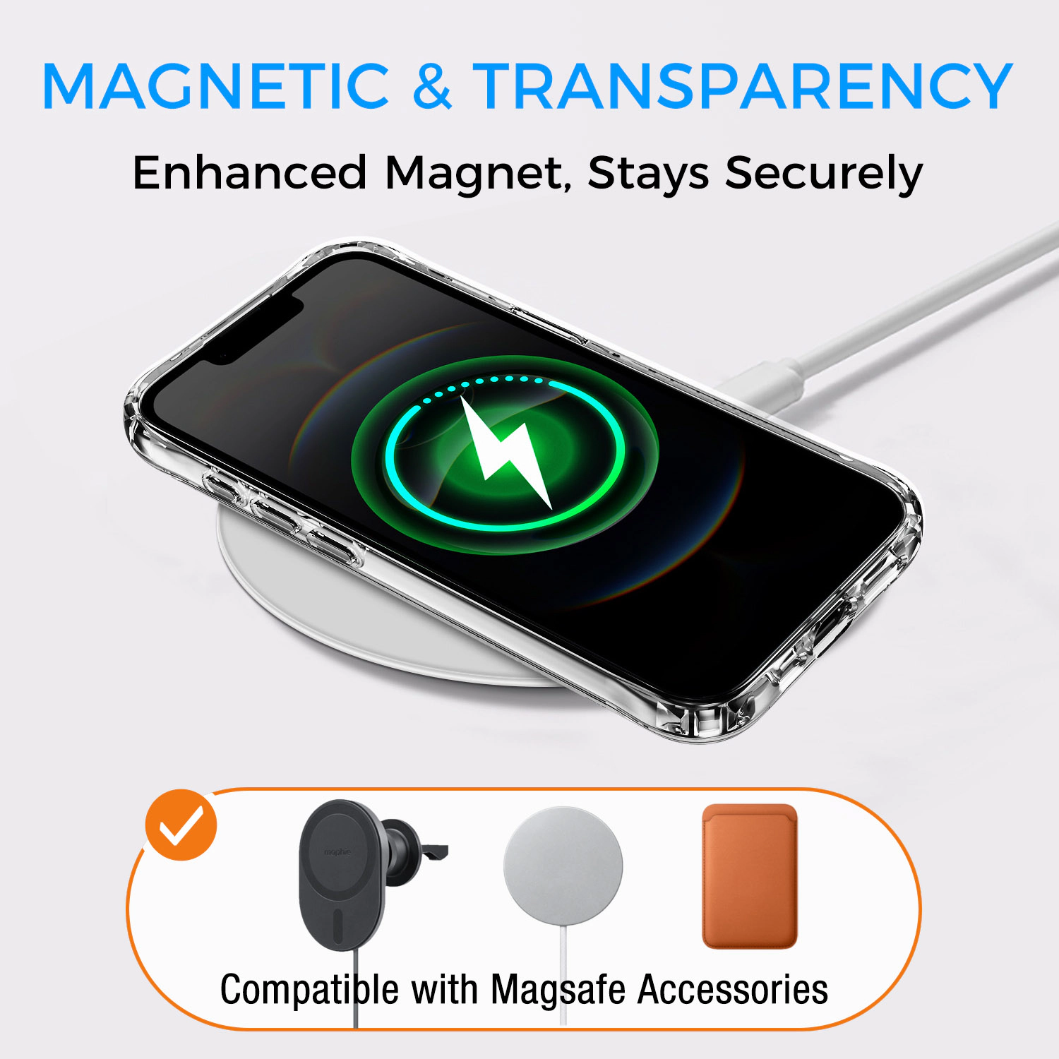 Alpha Digital Made for iPhone 17e, MagSafe, Shockproof - Clear Phone Case