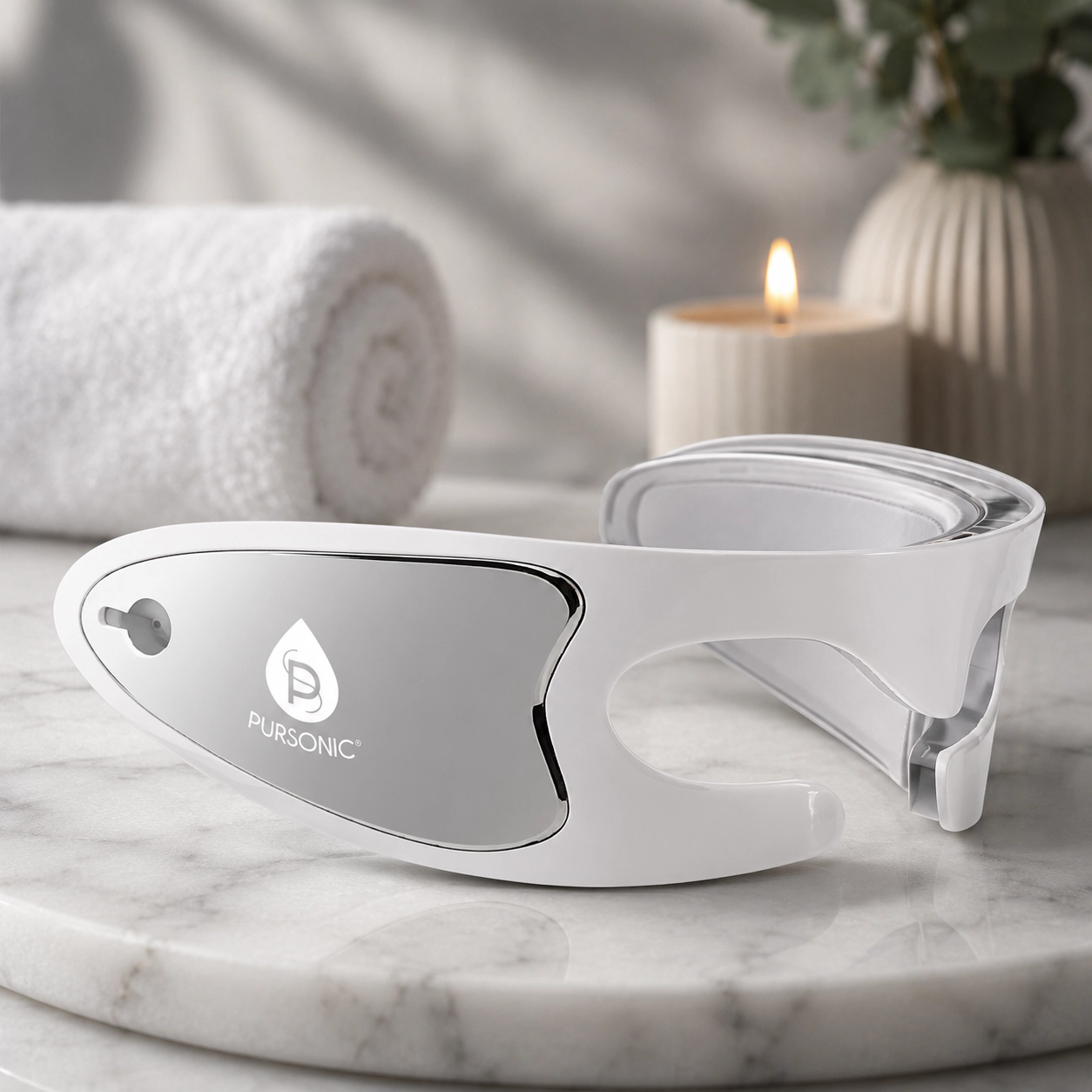 Pursonic Women's LED Light Therapy Eye Mask: 4-Wavelength Collagen Boosting & Anti-Aging Treatment