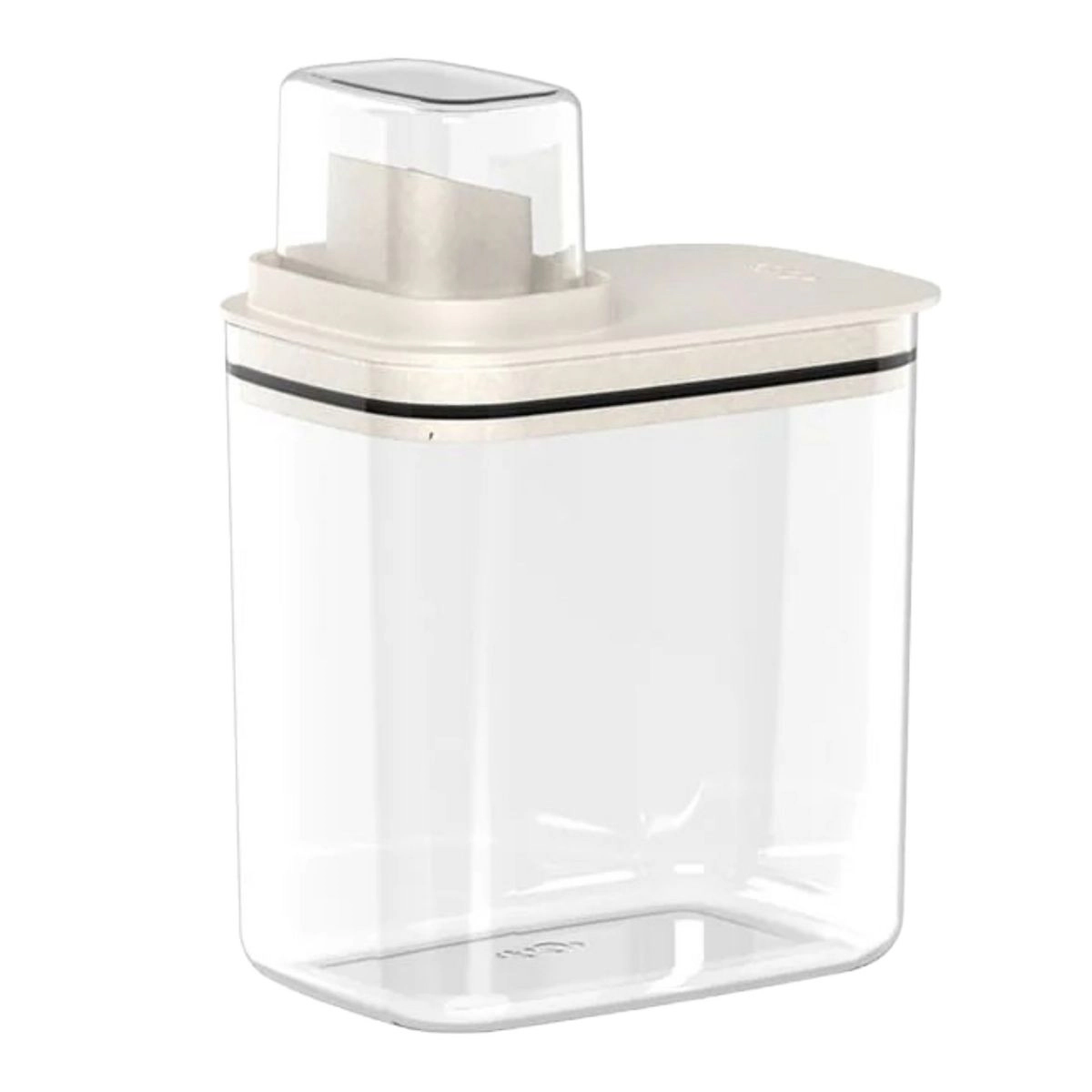 OU 50oz Laundry Detergent Dispenser w Measuring Cap, Liquid Soap & Fabric Softener Dispenser w/ Internal Drip Return Lid