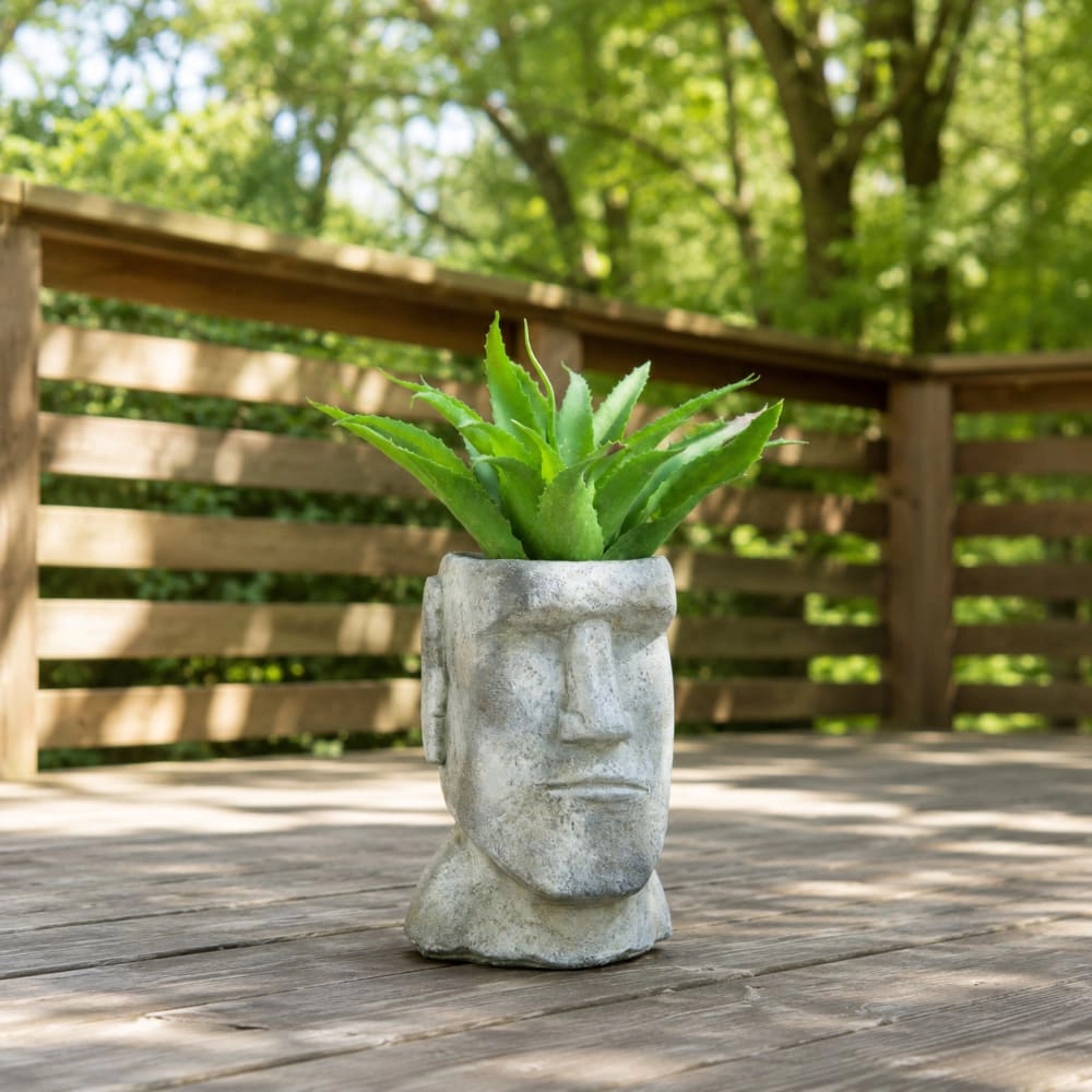WOW PIONEER Solid Cement Small Garden Planter Pot