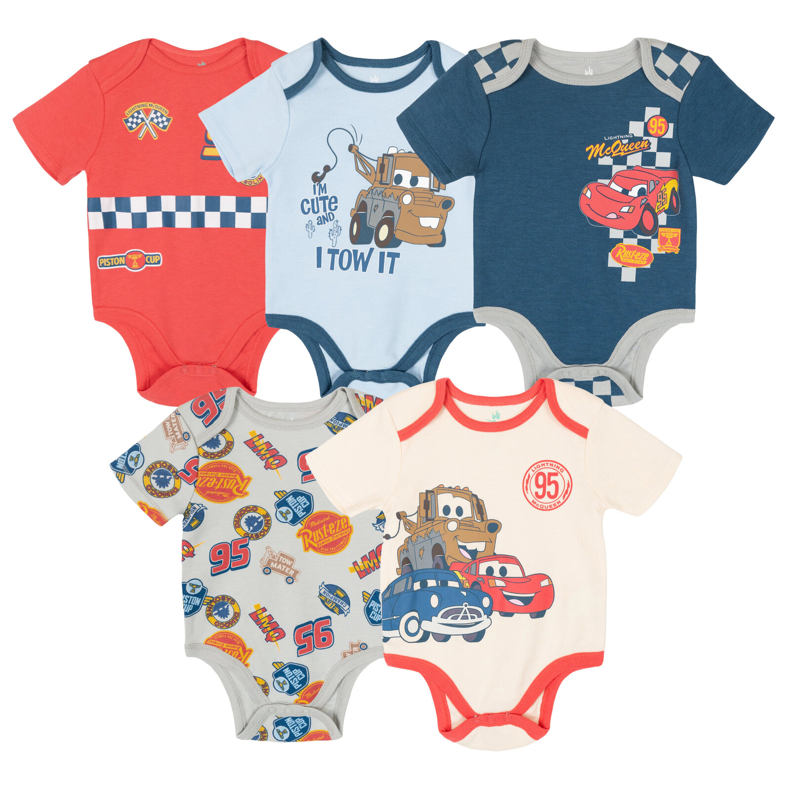 Disney Baby 5-Pack Short Sleeve Bodysuits