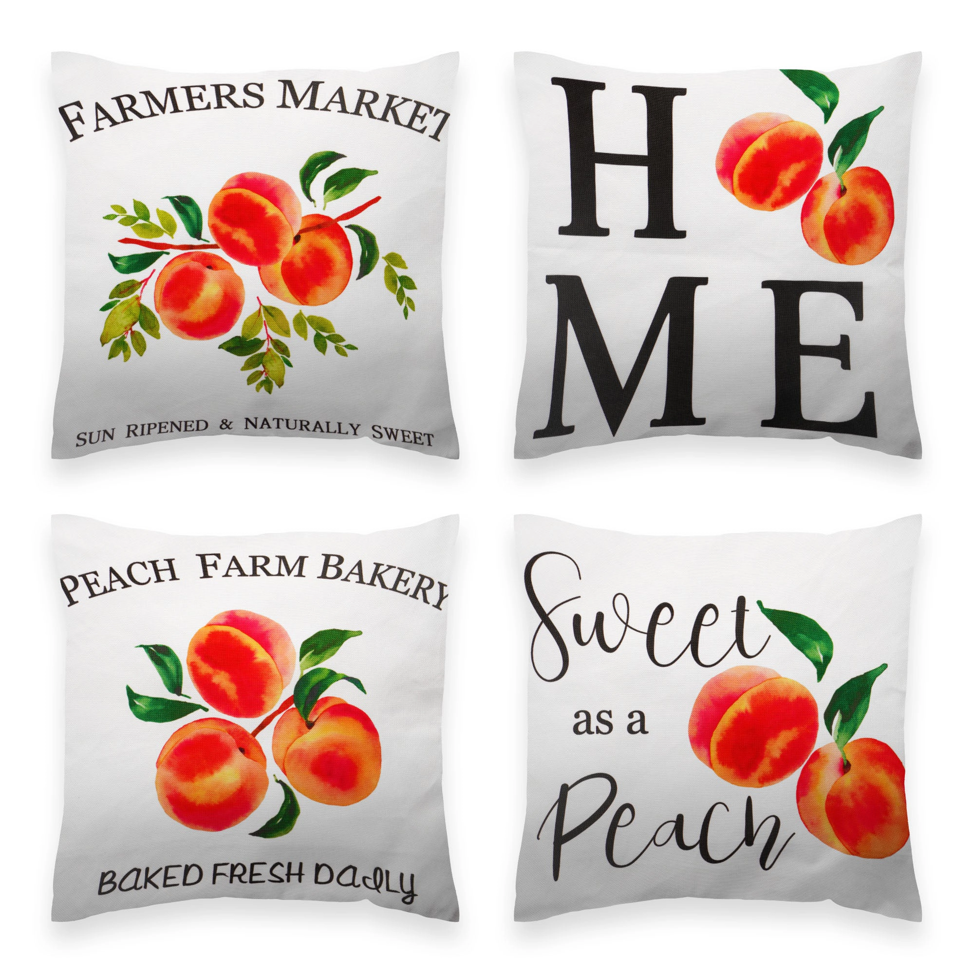G128 Farmhouse Peach Decorative Throw Pillow Covers