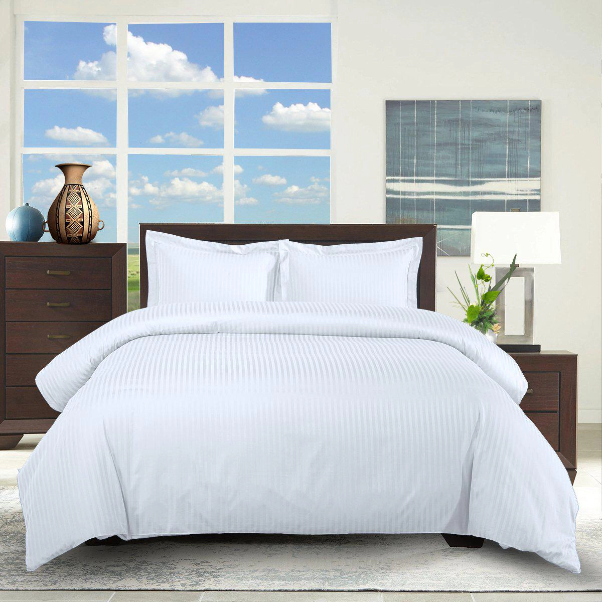 Egyptian Linens 1000 Thread Count Cotton Palatial King Duvet Cover Set