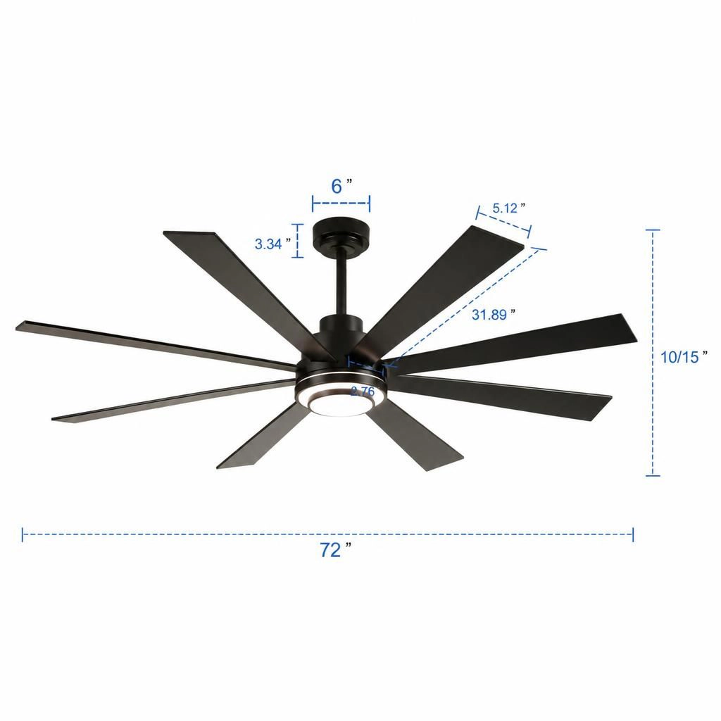 ELEMENT ACE 72 Inch Low Profile Ceiling Fan