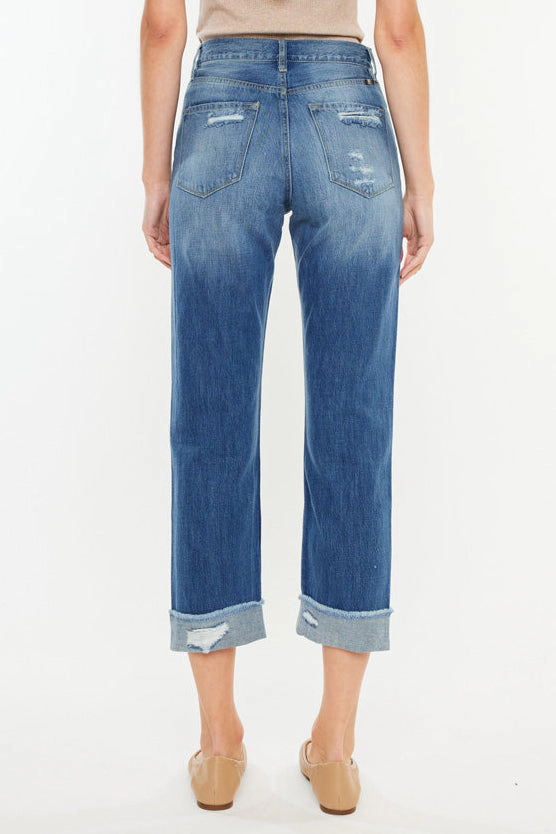 KanCan Women's Essentials High Rise Straight Leg Jeans Eloise