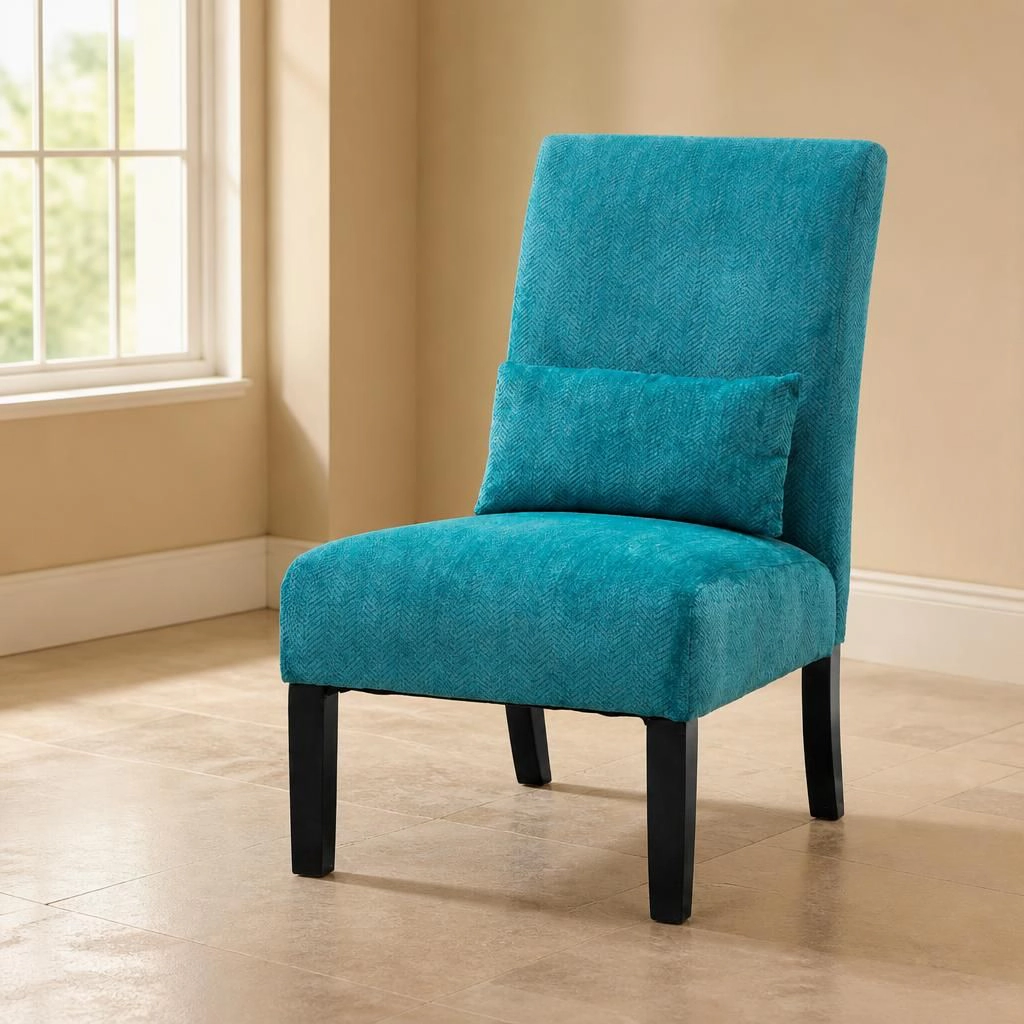 GOODSILO Modern Upholstered Armless Accent Chair for Indoor Seating