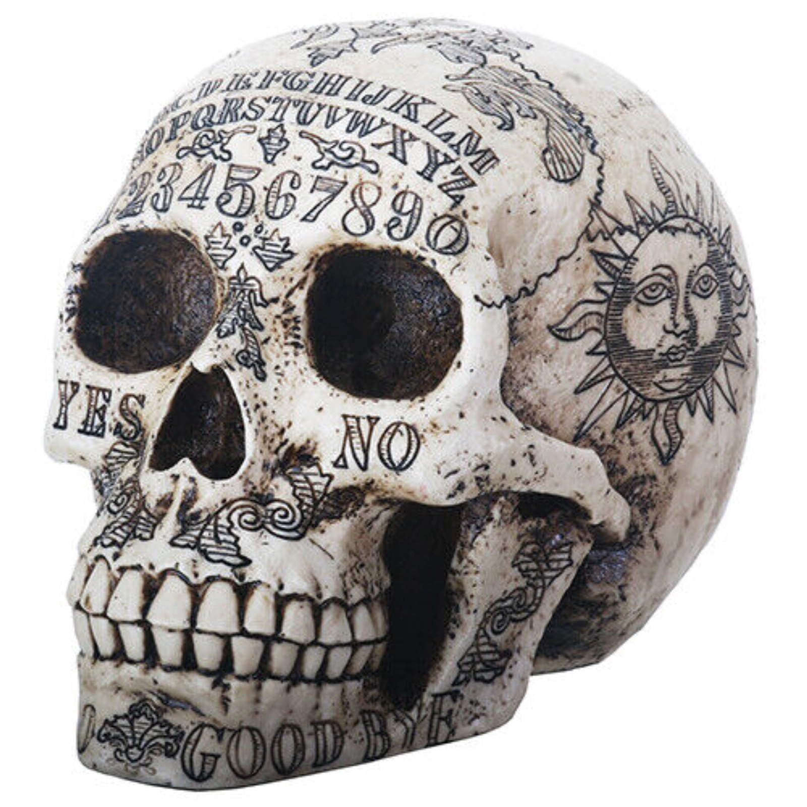 Pacific Giftware Paranormal Skull Head with Ouija Symbols Collectible Figurine 6.25 inch