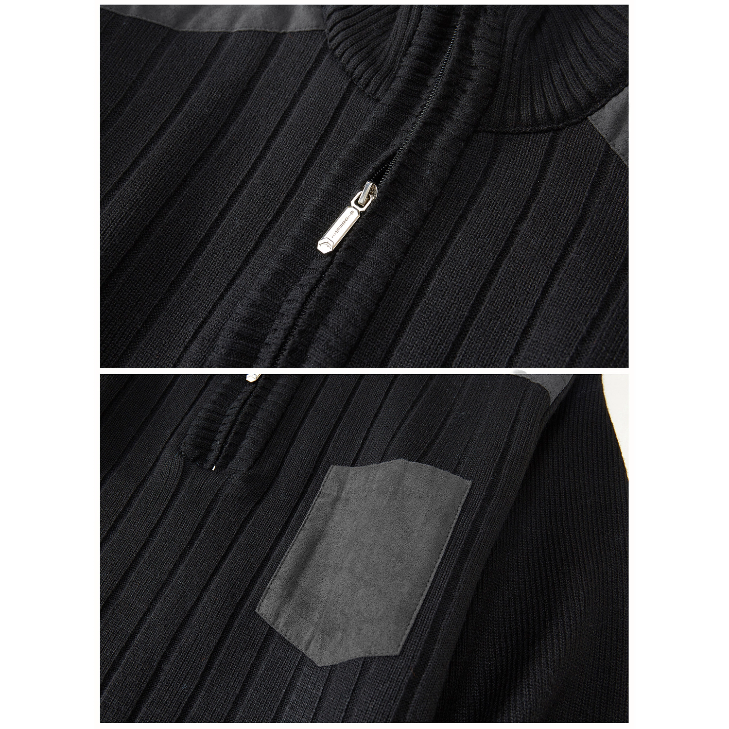 Gioberti Men's Quarter Zip Pullover Knitted Regular Fit Sweater With Soft Brushed Flannel Lining