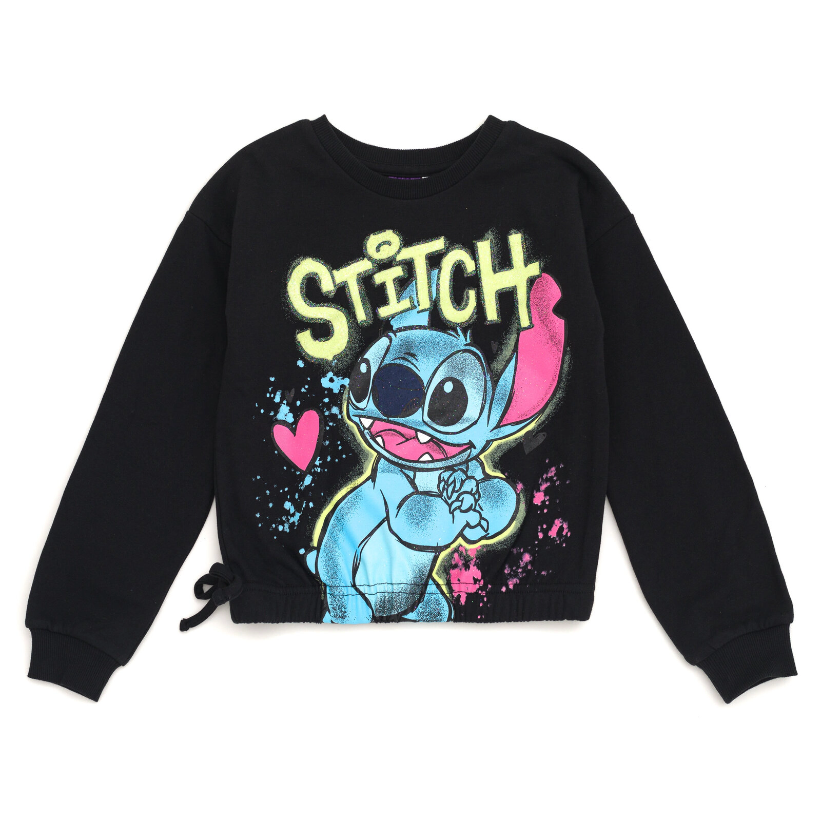 Disney Lilo & Stitch Girls' Fleece Cropped Sweatshirt and Flare Leggings Set