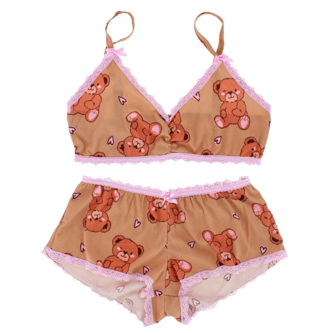 Love to Sleep Women's Teddybear Robe Lounge Set