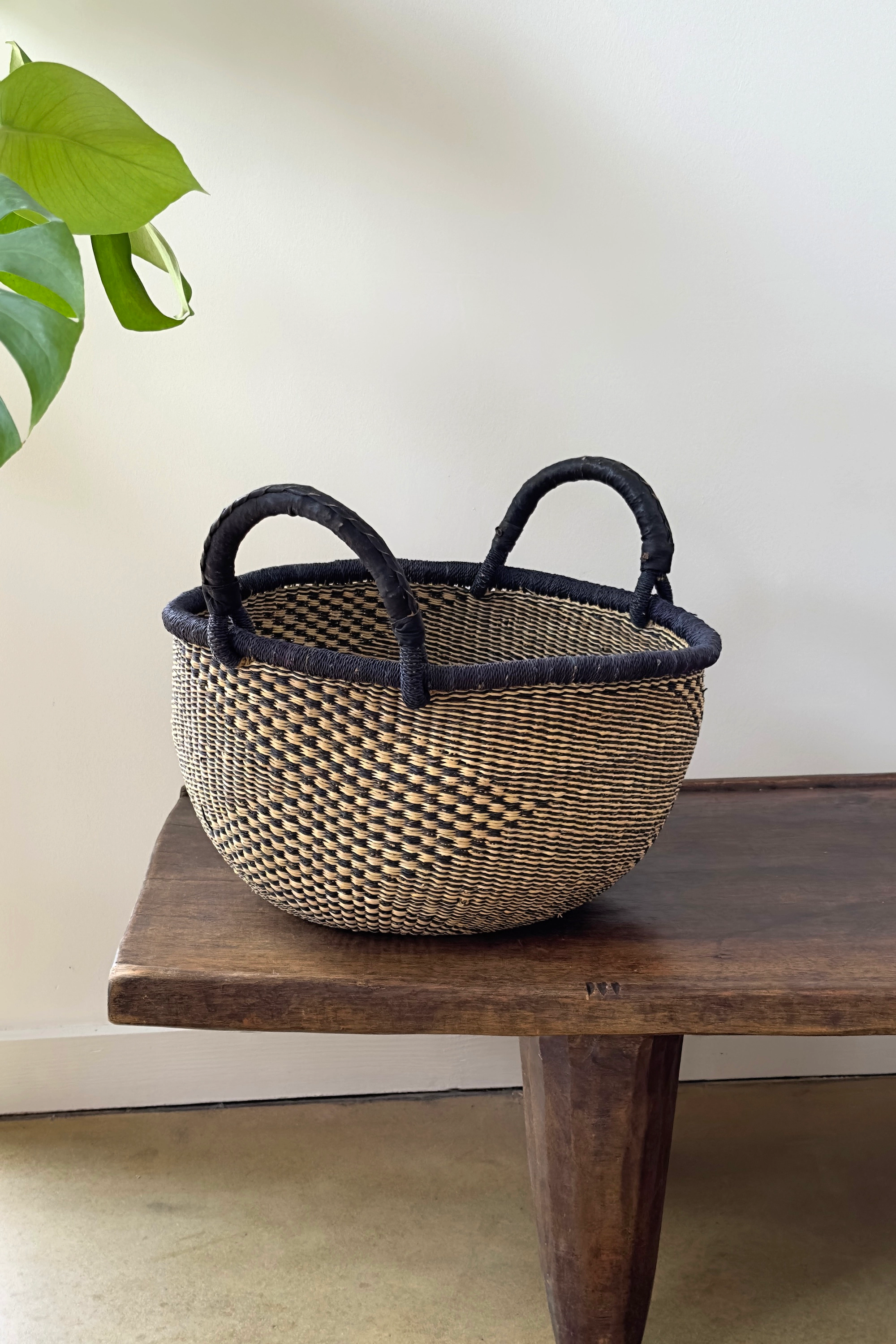 Mbare Handwoven Checkerboard Bolga Basket