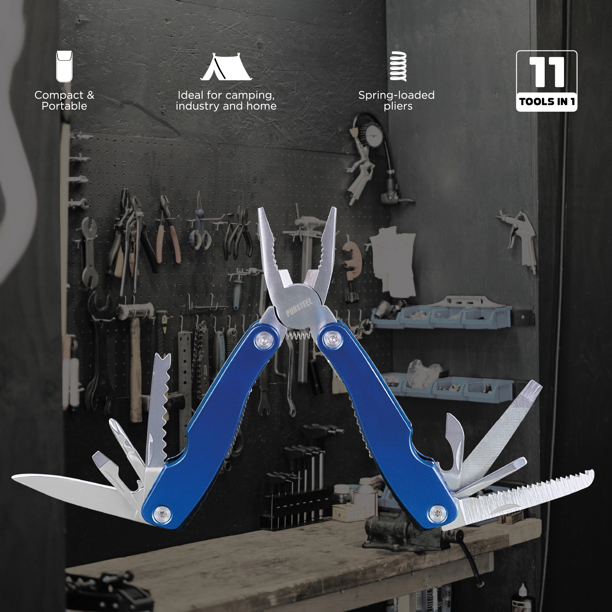 Pursonic Unisex 11-in-1 Multifunction Tool