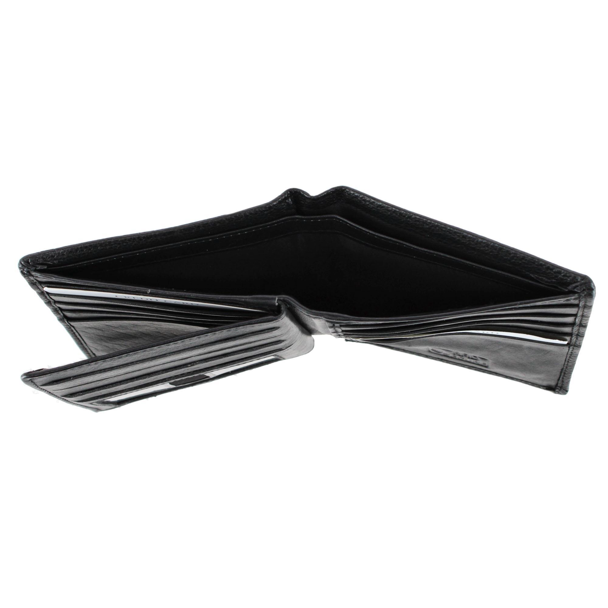 CTM Men's Napa Leather RFID Hipster Wallet with Middle Flap