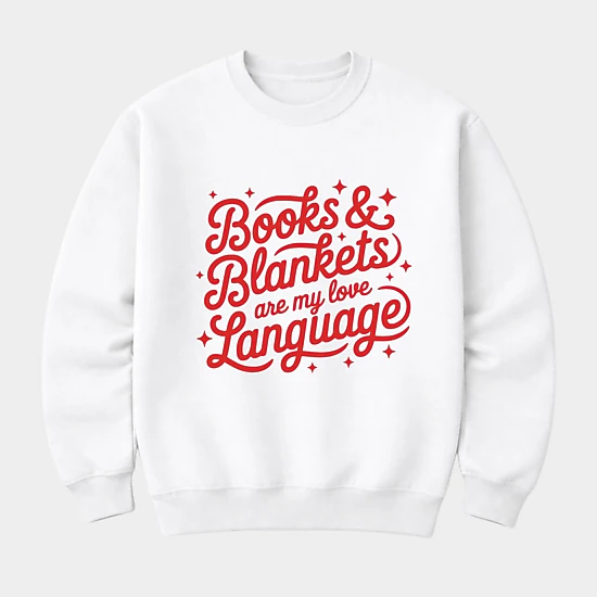 Simply Sage Market - Books & Blankets Are My Love Language -  Women's Graphic Sweatshirt
