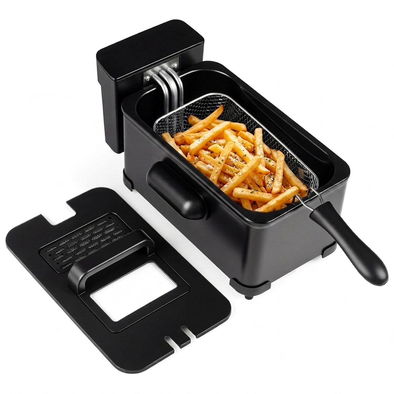 SUGIFT 1700W 3.2-Qt Electric Deep Fryer, LED Touch Screen, 6 Presets, Enamel Oil Tank
