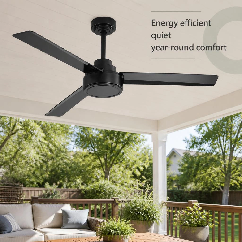ELEMENT ACE 52 Inch Flush Mount Quiet Ceiling Fan