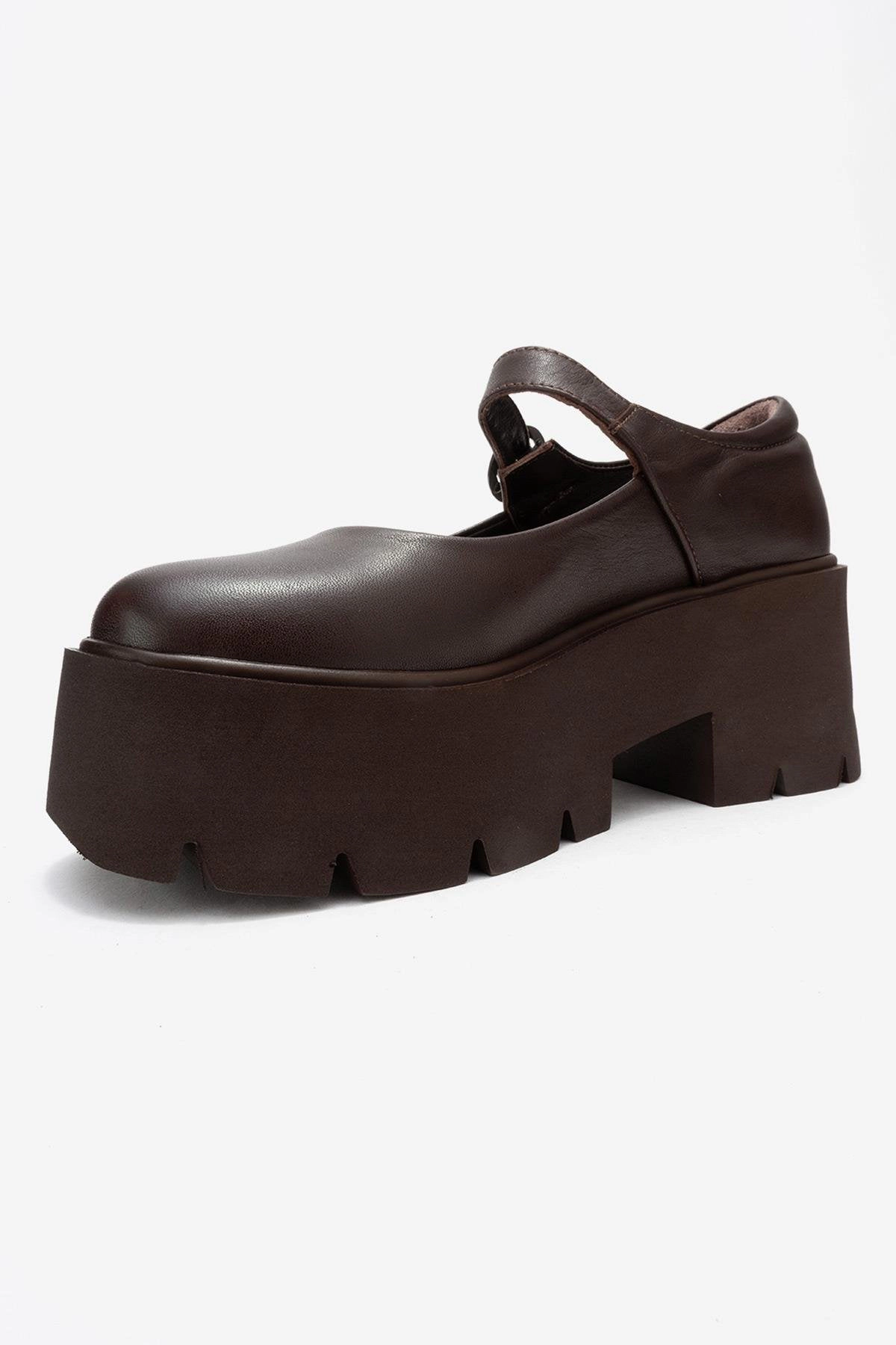 Forever & Always Womens Orina Leather Platform Mary Jane Shoe