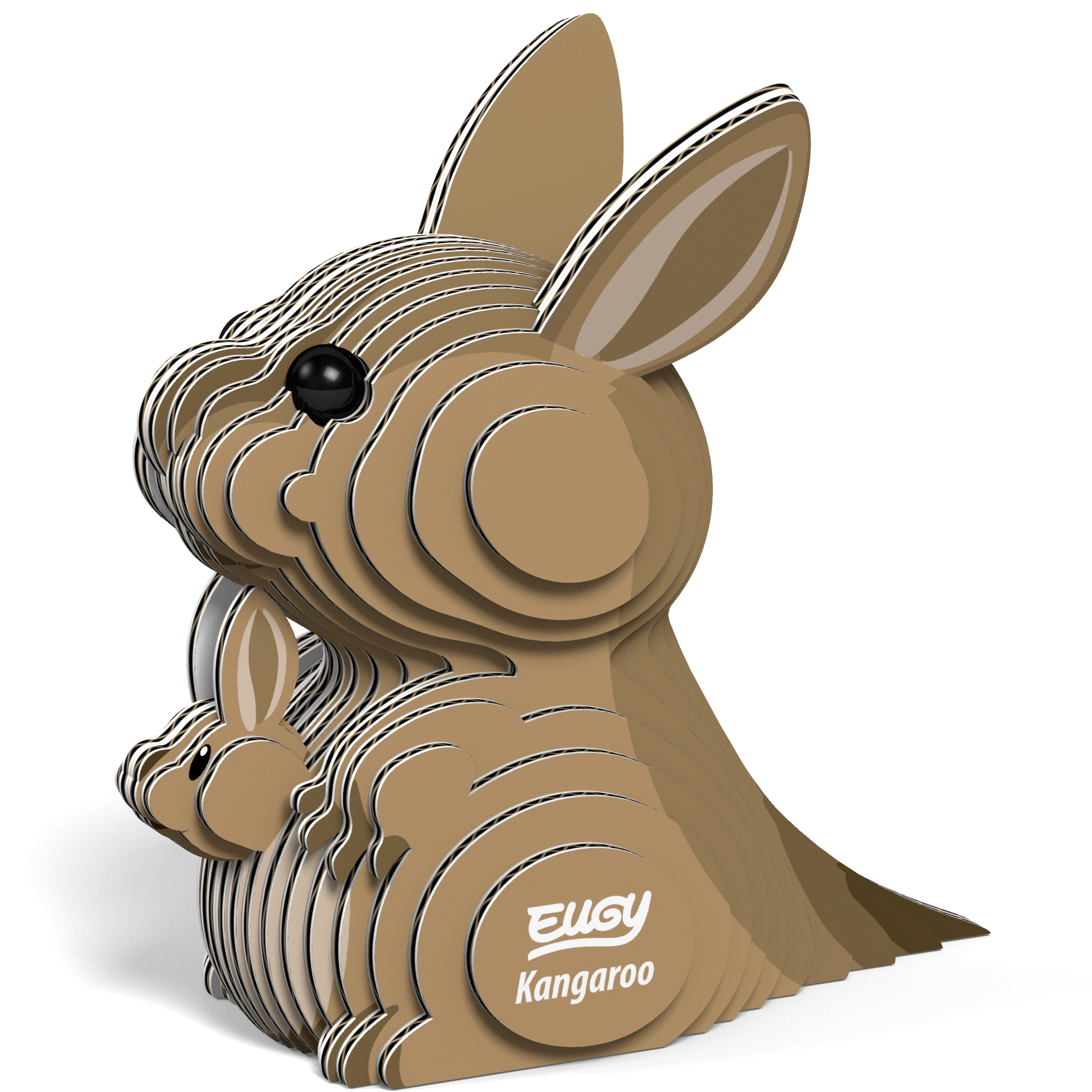 EUGY Kangaroo 3D Puzzle - contains 26 puzzle pieces
