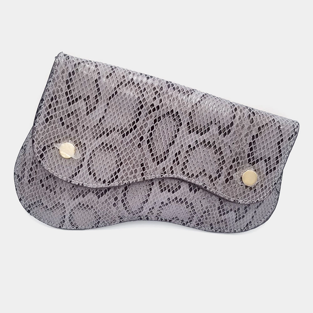 Fashnzfab Snake Skin Patterned Faux Leather Clutch / Crossbody Bag