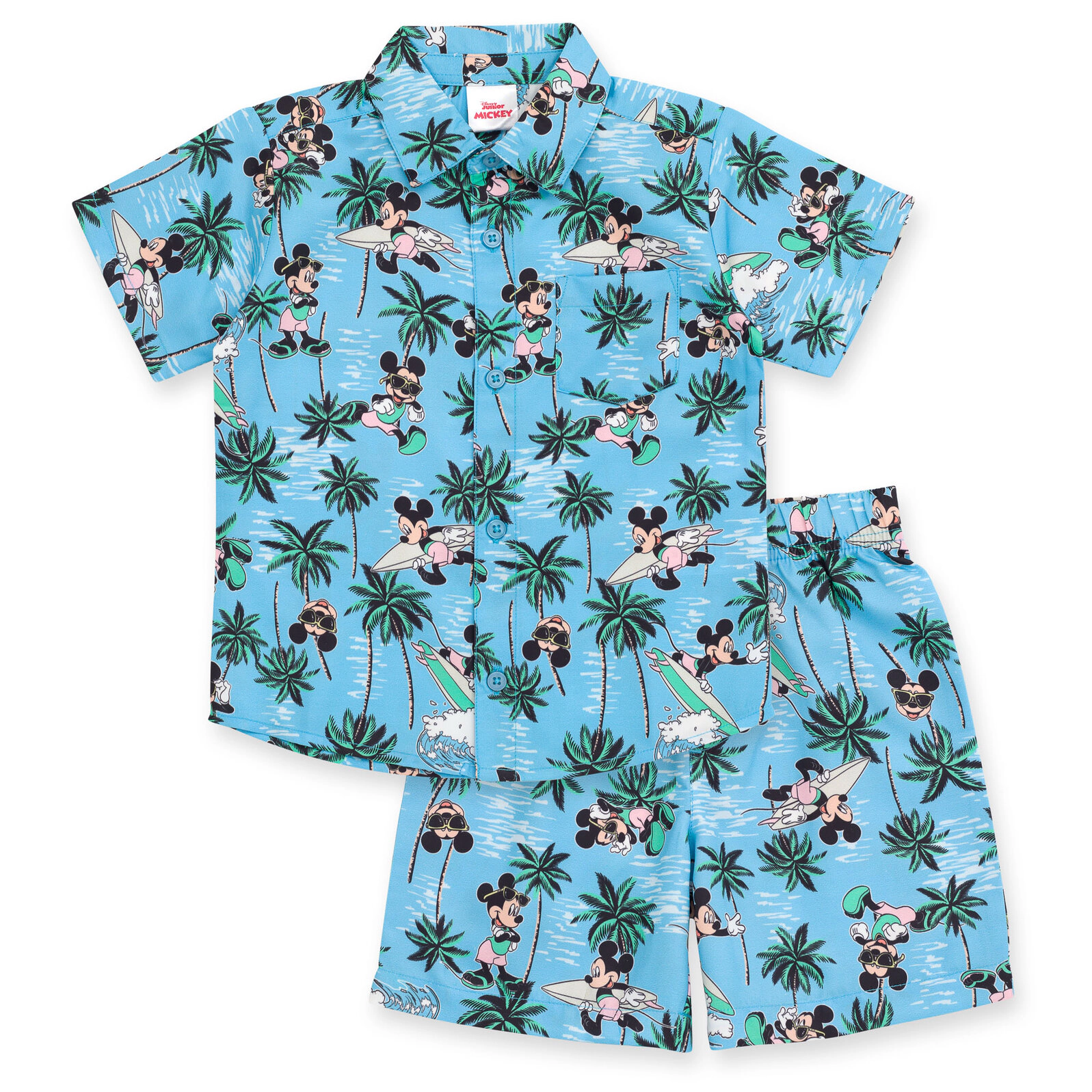 Disney Mickey Mouse & Friends 2-Piece Button-Down and Shorts Set